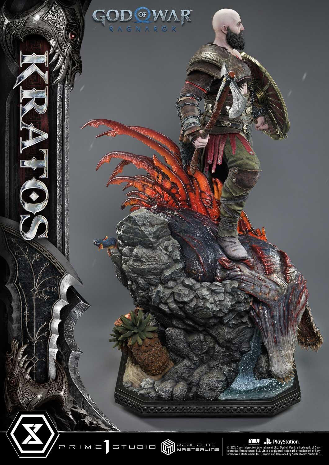 God of War Ragnarök - Dreki - Kratos - Mimir - Real Elite Masterline  (REMGOW-01) - 1/3 (Prime 1 Studio) photo 42
