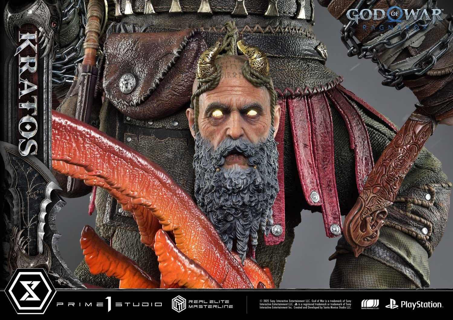 God of War Ragnarök - Dreki - Kratos - Mimir - Real Elite Masterline  (REMGOW-01) - 1/3 (Prime 1 Studio) photo 45