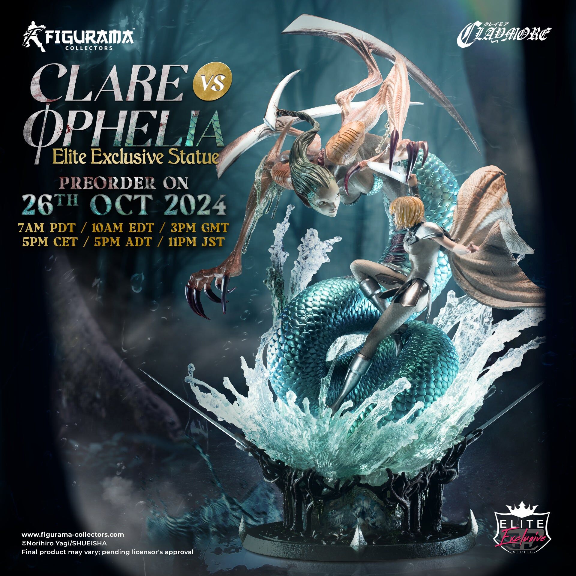 Claymore - Clare - Ophelia - Elite Exclusive Statue - 1/6 (Figurama Collectors) photo 3