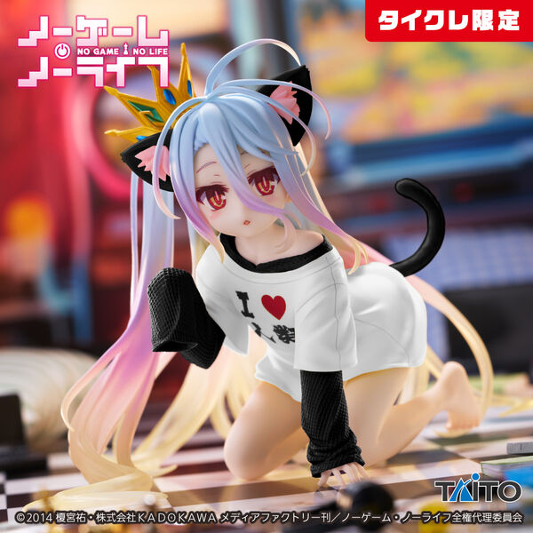No Game No Life - Shiro - Desktop Cute - Nekomimi T-Shirt ver., Taito Online Crane Limited (Taito)