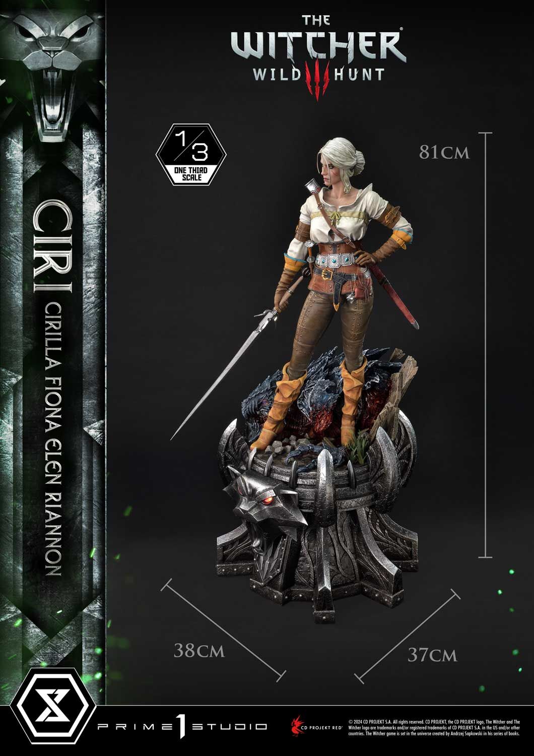 The Witcher 3: Wild Hunt - Ciri - Hound of the Wild Hunt - Museum Masterline Series (MMW3-03S) - 1/3 - Bonus Version (Prime 1 Studio) photo 33