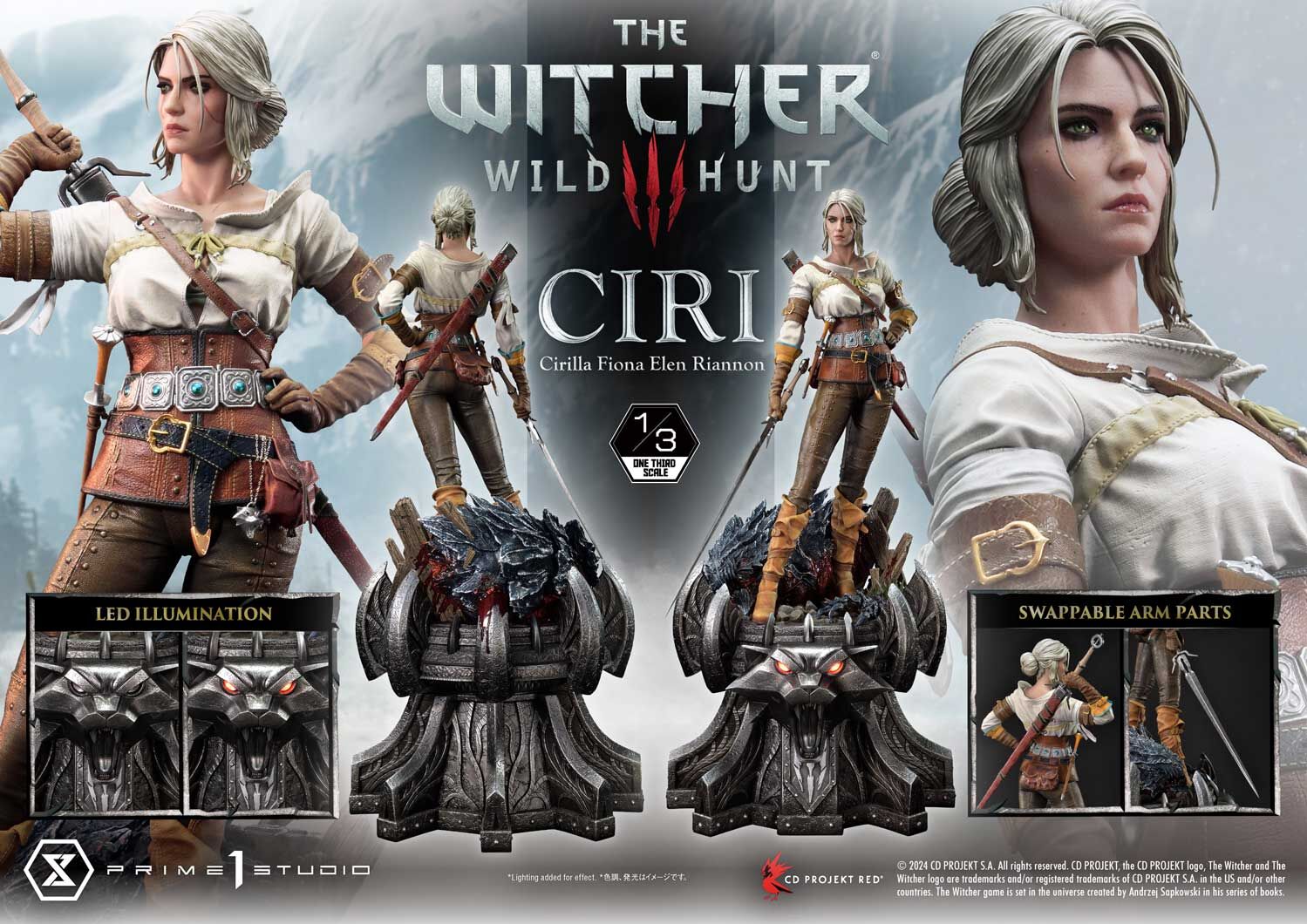 The Witcher 3: Wild Hunt - Ciri - Hound of the Wild Hunt - Museum Masterline Series (MMW3-03S) - 1/3 - Bonus Version (Prime 1 Studio) photo 49