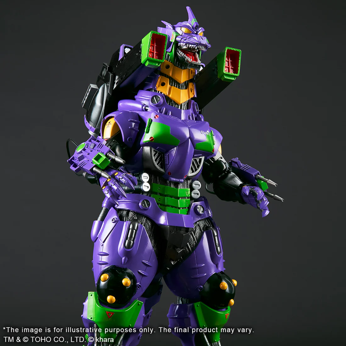 Gojira vs. Evangelion - MechaGojira - Toho Daikaiju Series - MFS-3 KIRYU Heavily Armed Type - EVANGELILON Test Type-01 Color (Plex, X-Plus) photo 2