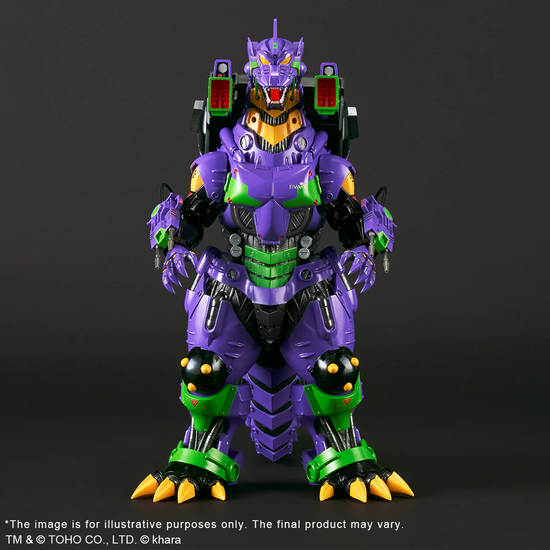 Gojira vs. Evangelion - MechaGojira - Toho Daikaiju Series - MFS-3 KIRYU Heavily Armed Type - EVANGELILON Test Type-01 Color (Plex, X-Plus) photo 3