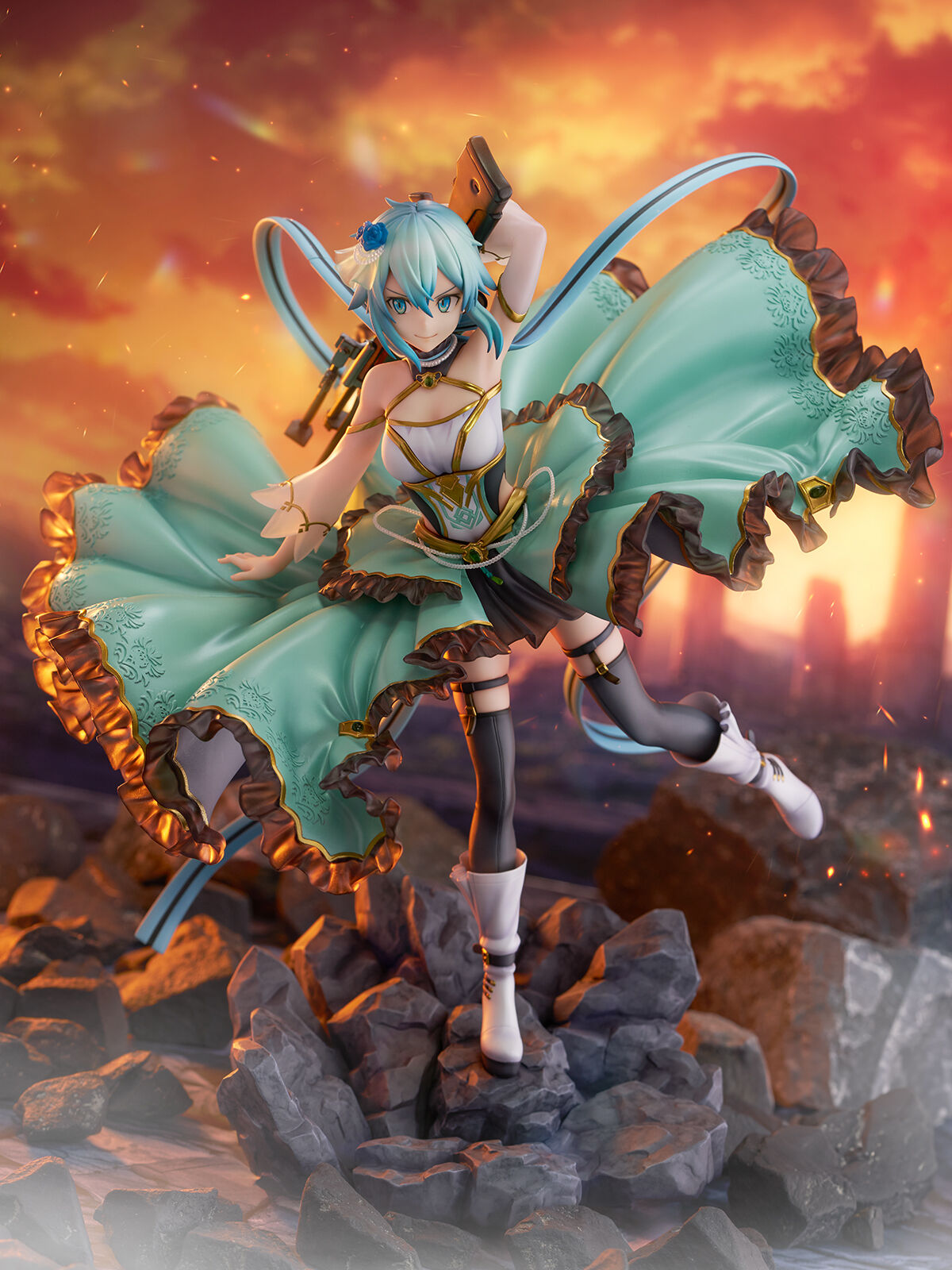 Sword Art Online - Sinon - Shibuya Scramble Figure - 1/7 - Crystal Dress Ver. (CyberZ, eStream) photo 3