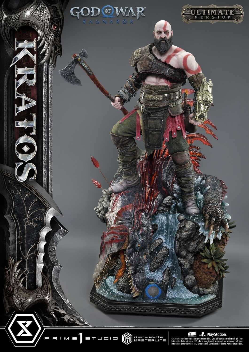God of War Ragnarök - Dreki - Kratos - Mimir - Real Elite Masterline  (REMGOW-01UT) - 1/3 - Ultimate Version (Prime 1 Studio) photo 10