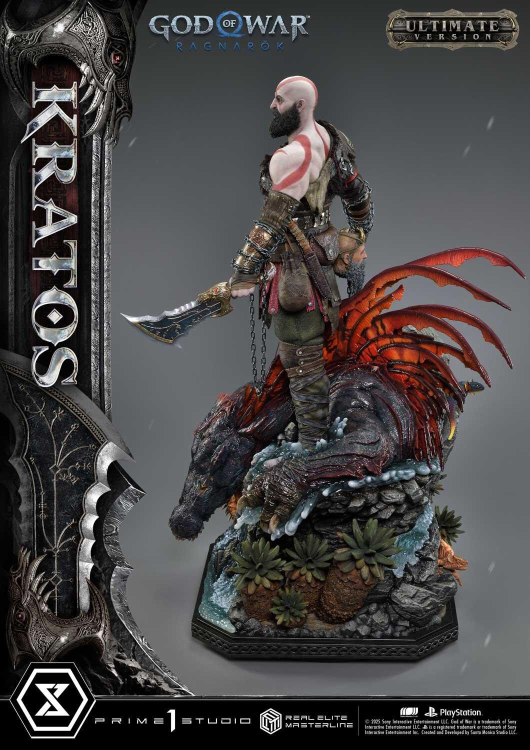 God of War Ragnarök - Dreki - Kratos - Mimir - Real Elite Masterline  (REMGOW-01UT) - 1/3 - Ultimate Version (Prime 1 Studio) photo 11