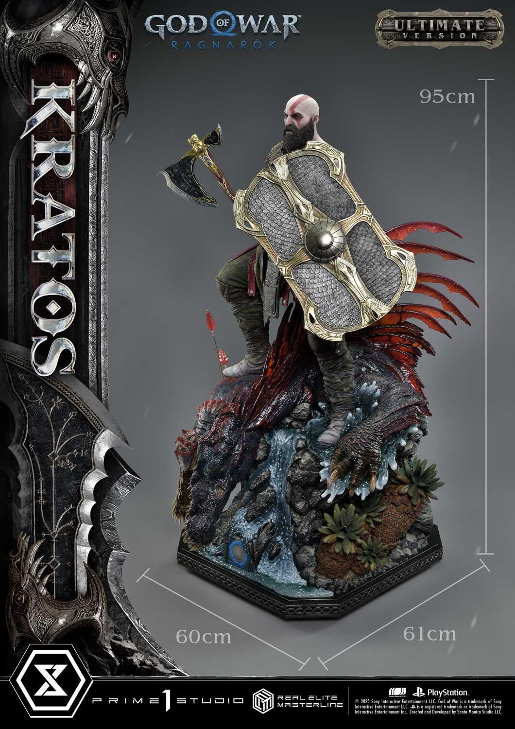 God of War Ragnarök - Dreki - Kratos - Mimir - Real Elite Masterline  (REMGOW-01UT) - 1/3 - Ultimate Version (Prime 1 Studio) photo 16