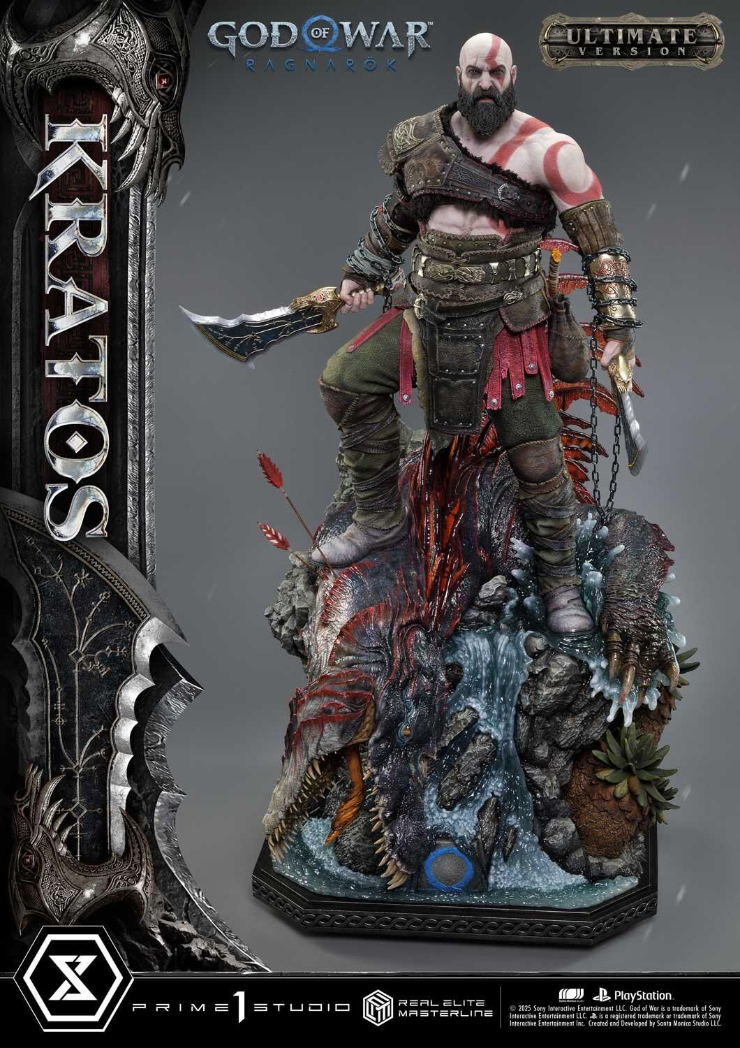 God of War Ragnarök - Dreki - Kratos - Mimir - Real Elite Masterline  (REMGOW-01UT) - 1/3 - Ultimate Version (Prime 1 Studio) photo 48