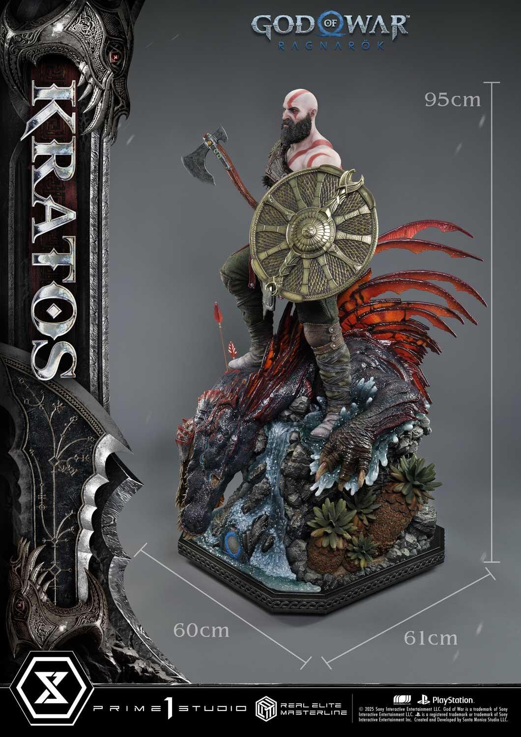 God of War Ragnarök - Dreki - Kratos - Mimir - Real Elite Masterline  (REMGOW-01UT) - 1/3 - Ultimate Version (Prime 1 Studio) photo 65