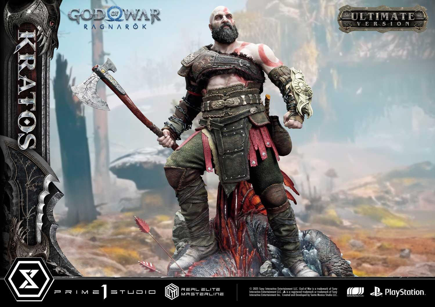 God of War Ragnarök - Dreki - Kratos - Mimir - Real Elite Masterline  (REMGOW-01UTS) - 1/3 - Ultimate Bonus Version (Prime 1 Studio) photo 6