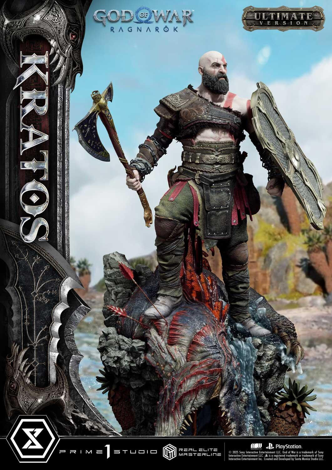God of War Ragnarök - Dreki - Kratos - Mimir - Real Elite Masterline  (REMGOW-01UTS) - 1/3 - Ultimate Bonus Version (Prime 1 Studio) photo 12