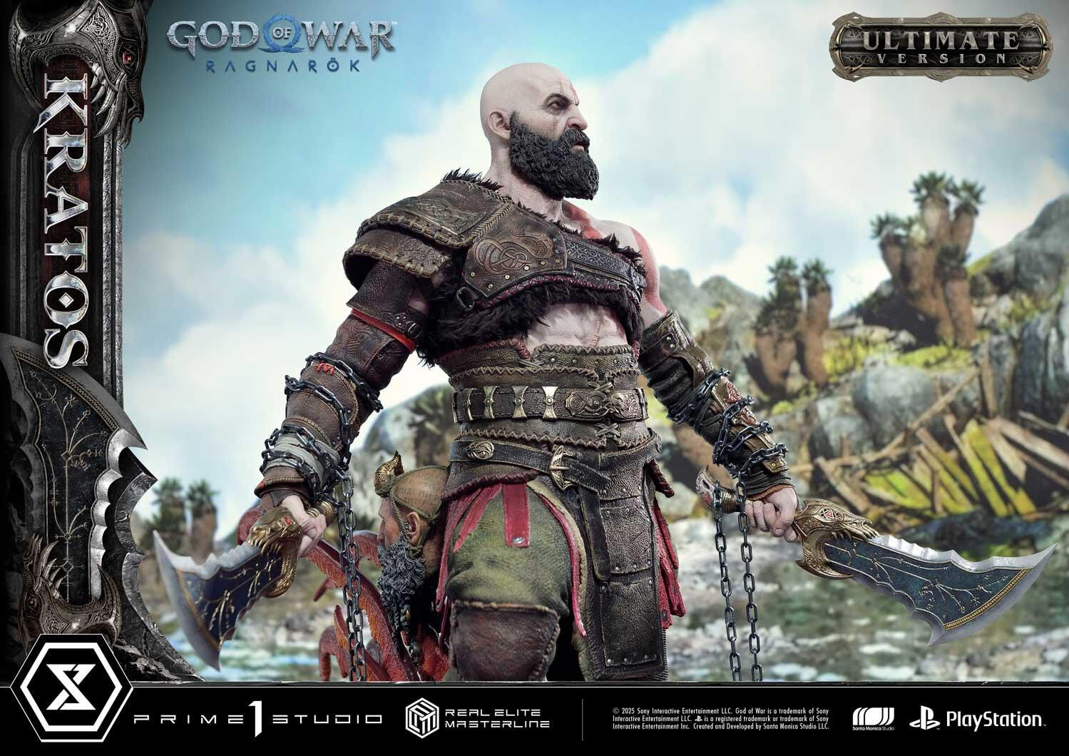 God of War Ragnarök - Dreki - Kratos - Mimir - Real Elite Masterline  (REMGOW-01UTS) - 1/3 - Ultimate Bonus Version (Prime 1 Studio) photo 14
