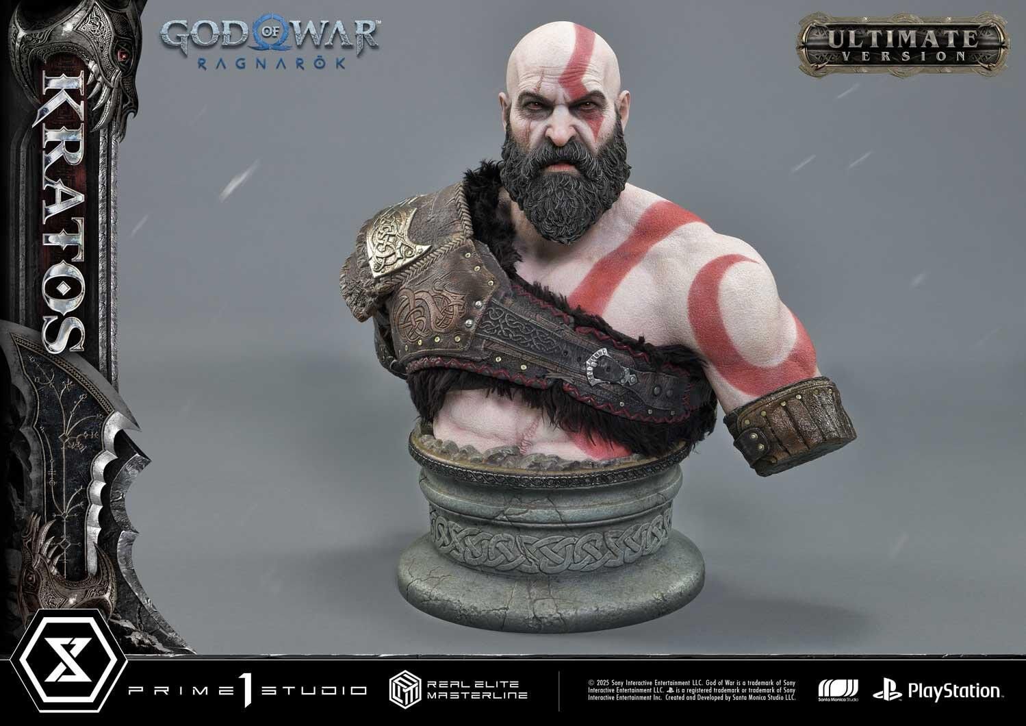 God of War Ragnarök - Dreki - Kratos - Mimir - Real Elite Masterline  (REMGOW-01UTS) - 1/3 - Ultimate Bonus Version (Prime 1 Studio) photo 18