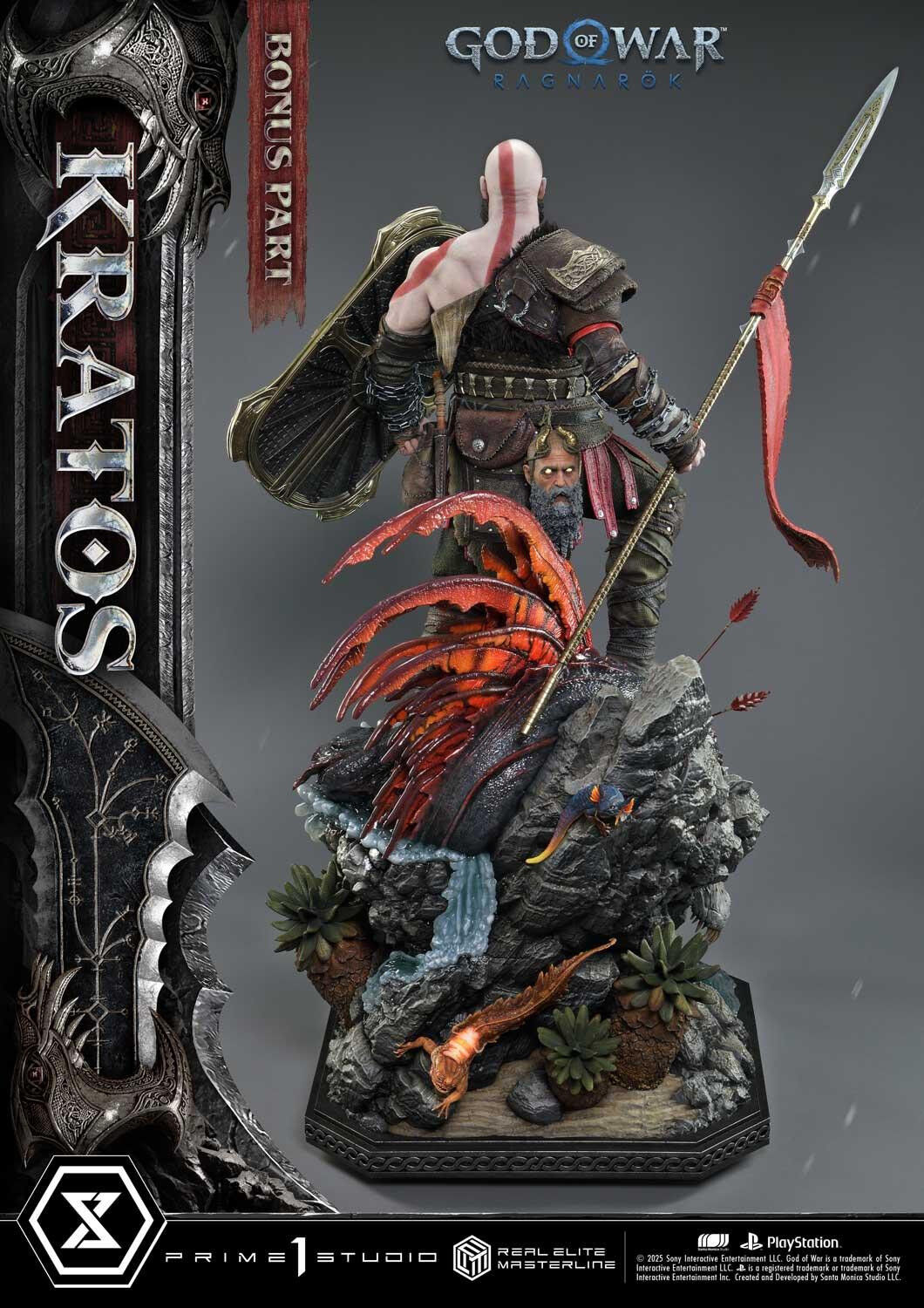 God of War Ragnarök - Dreki - Kratos - Mimir - Real Elite Masterline  (REMGOW-01UTS) - 1/3 - Ultimate Bonus Version (Prime 1 Studio) photo 33