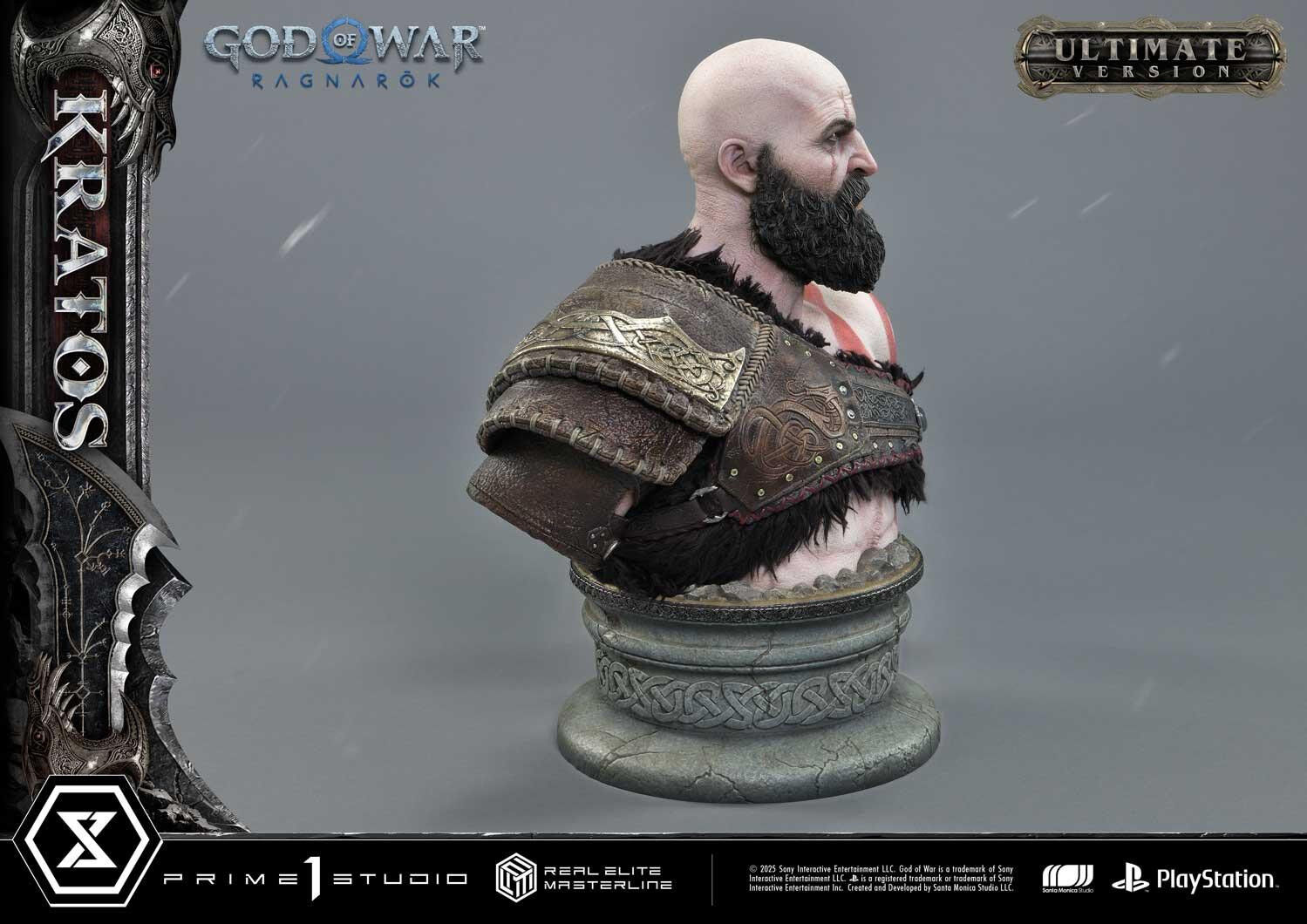 God of War Ragnarök - Dreki - Kratos - Mimir - Real Elite Masterline  (REMGOW-01UTS) - 1/3 - Ultimate Bonus Version (Prime 1 Studio) photo 40