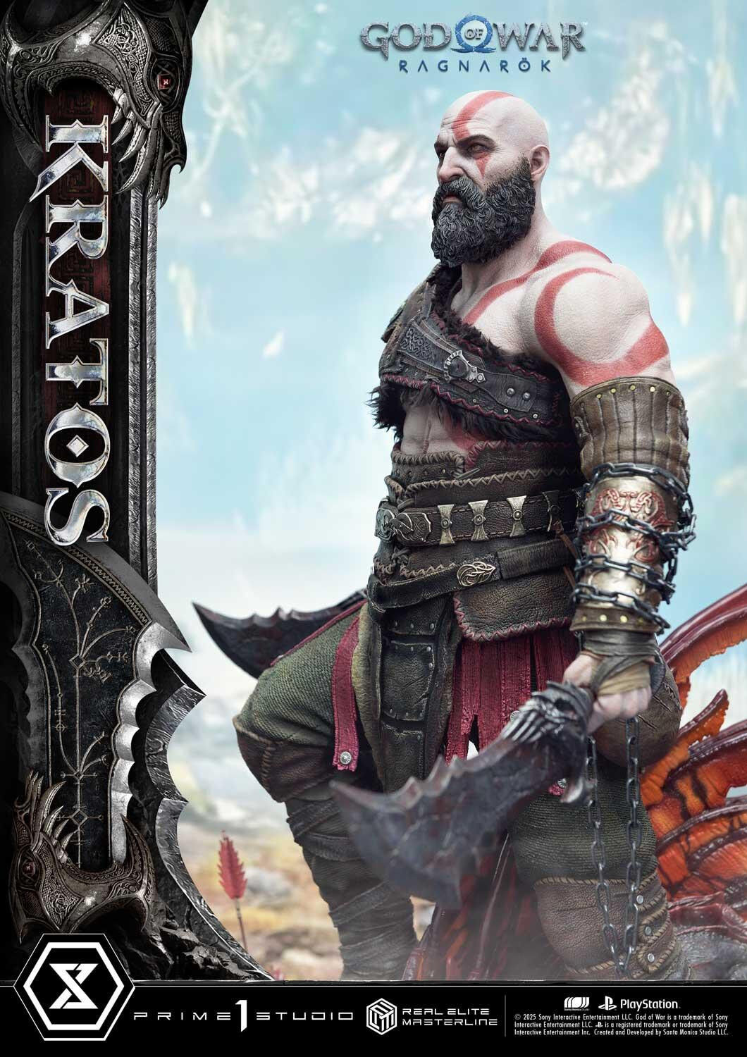 God of War Ragnarök - Dreki - Kratos - Mimir - Real Elite Masterline  (REMGOW-01UTS) - 1/3 - Ultimate Bonus Version (Prime 1 Studio) photo 55