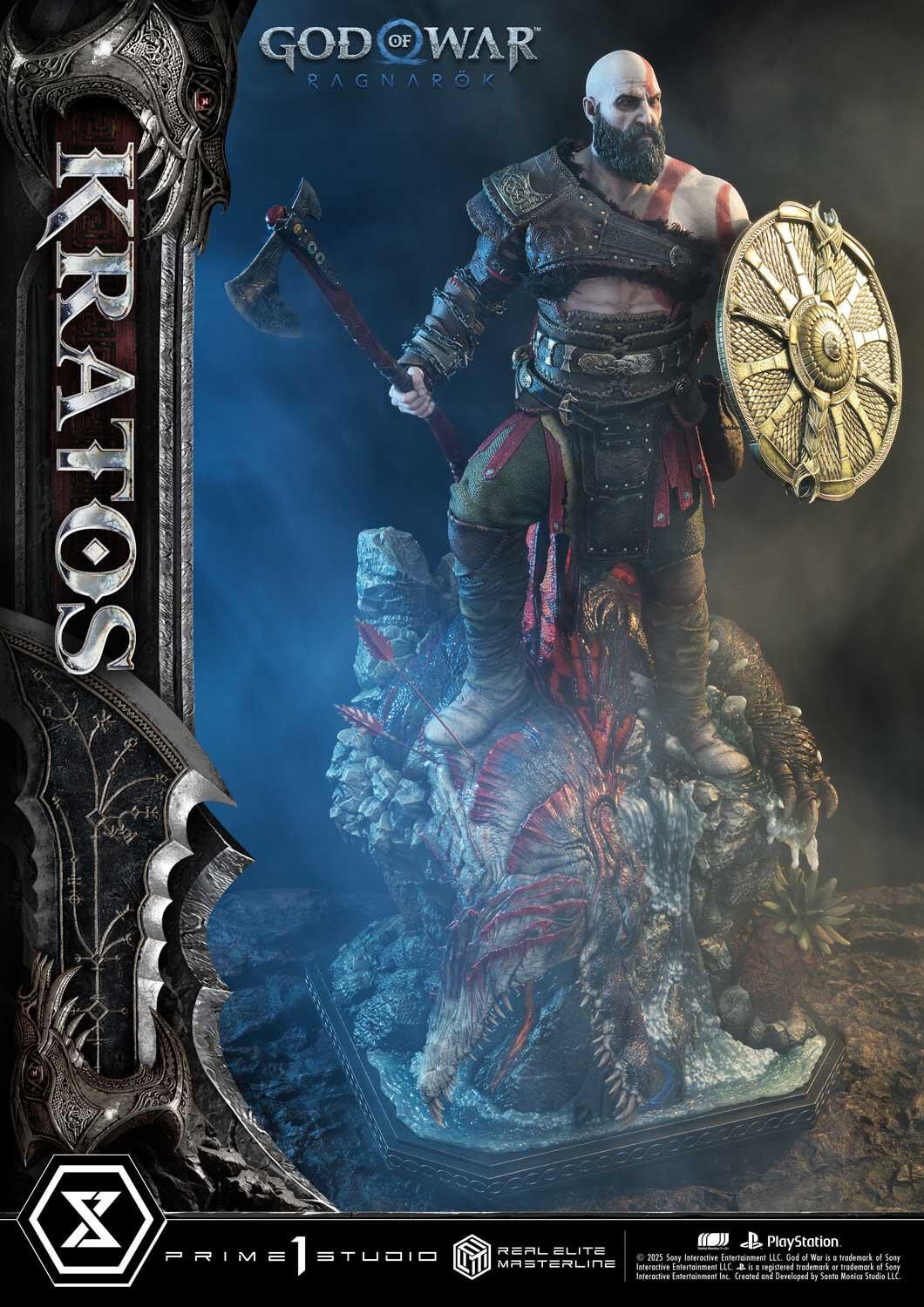 God of War Ragnarök - Dreki - Kratos - Mimir - Real Elite Masterline  (REMGOW-01UTS) - 1/3 - Ultimate Bonus Version (Prime 1 Studio) photo 59