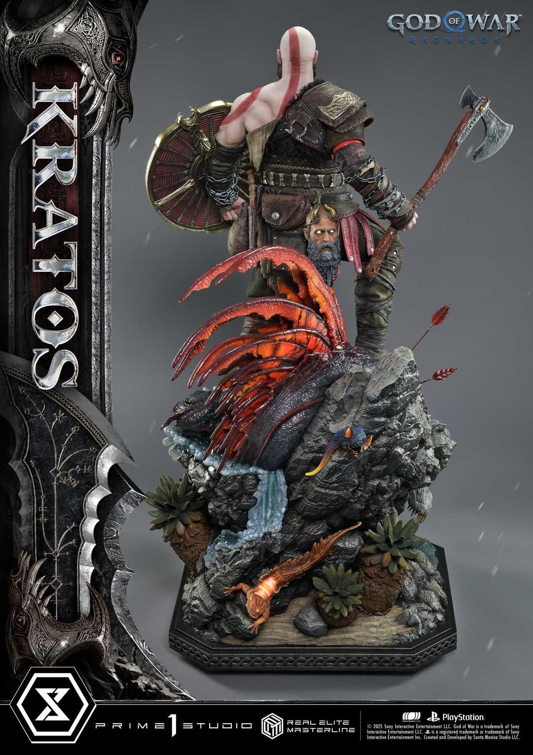 God of War Ragnarök - Dreki - Kratos - Mimir - Real Elite Masterline  (REMGOW-01UTS) - 1/3 - Ultimate Bonus Version (Prime 1 Studio) photo 68