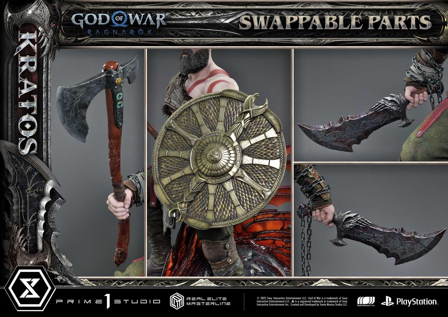 God of War Ragnarök - Dreki - Kratos - Mimir - Real Elite Masterline  (REMGOW-01UTS) - 1/3 - Ultimate Bonus Version (Prime 1 Studio) photo 72