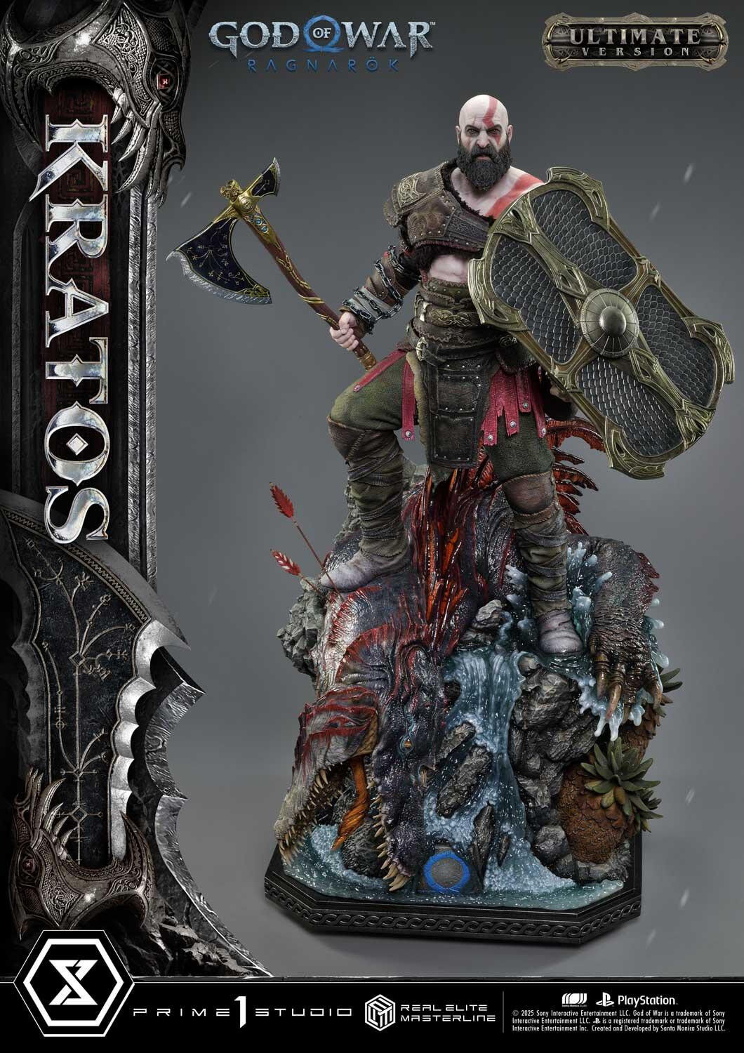 God of War Ragnarök - Dreki - Kratos - Mimir - Real Elite Masterline  (REMGOW-01UTS) - 1/3 - Ultimate Bonus Version (Prime 1 Studio) photo 78