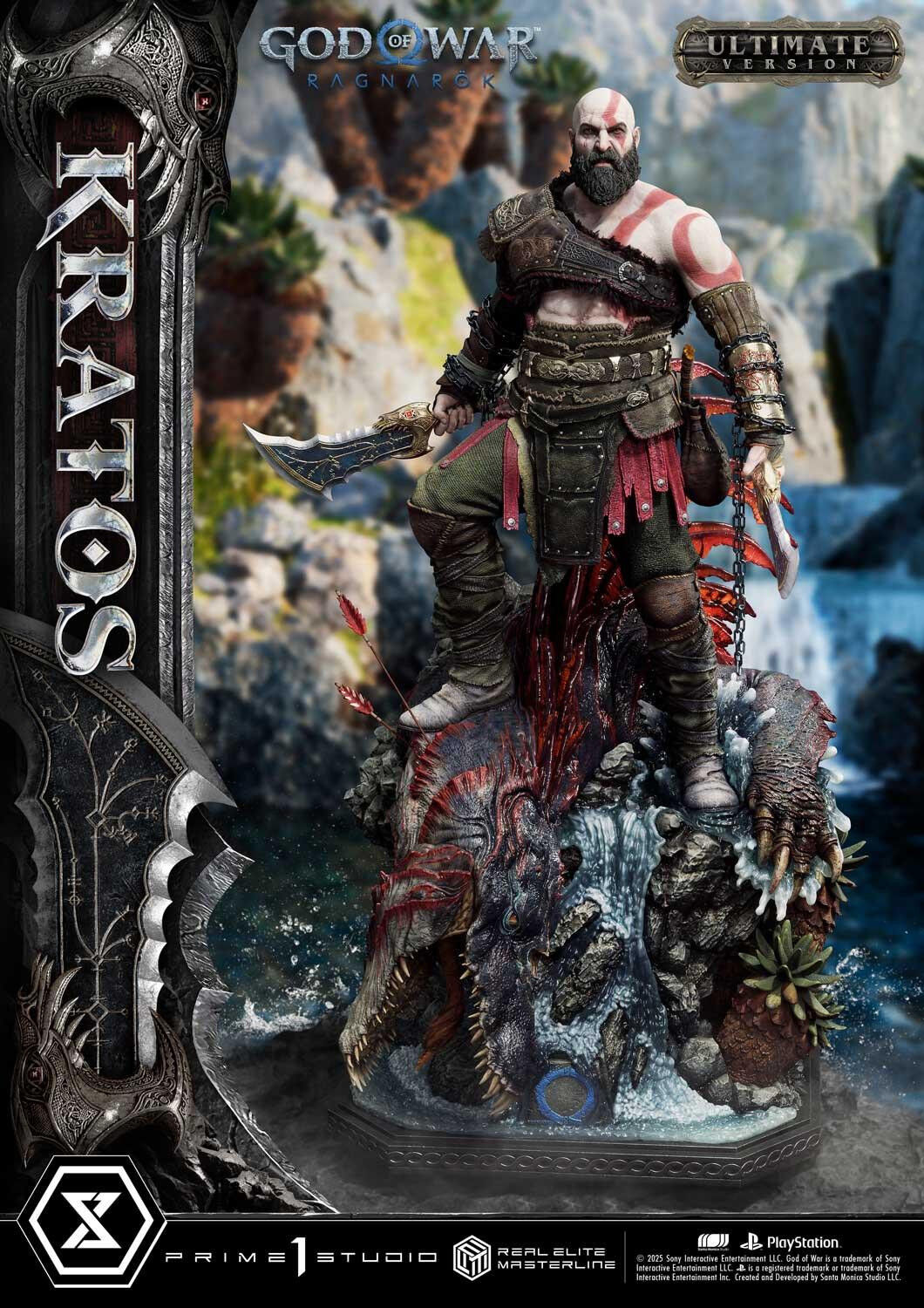 God of War Ragnarök - Dreki - Kratos - Mimir - Real Elite Masterline  (REMGOW-01UTS) - 1/3 - Ultimate Bonus Version (Prime 1 Studio) photo 83