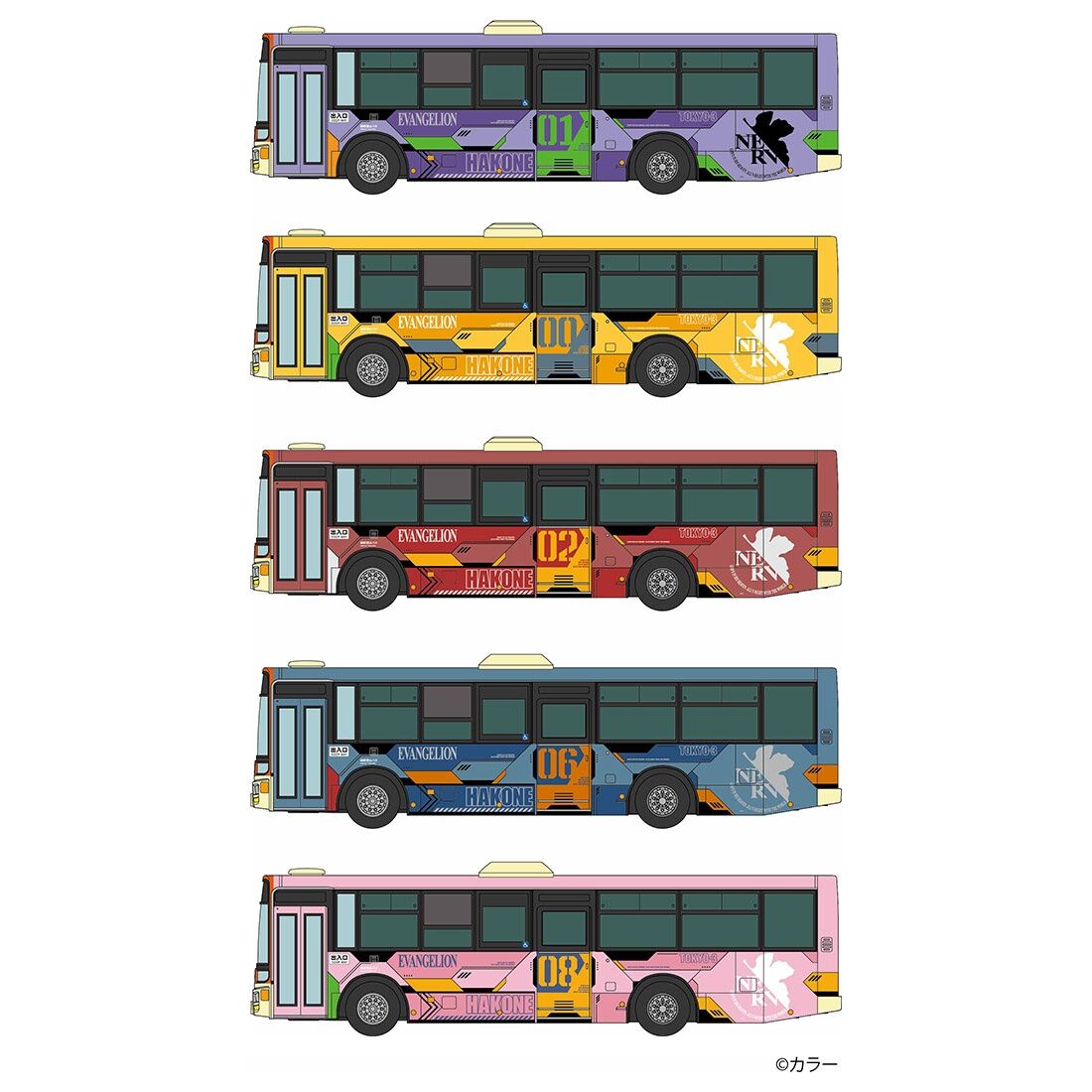 Evangelion Shin Gekijouban - EVA Mark.06 - The Bus Collection - Hakone Tozan Bus Evangelion Bus - 1/150 (Tomytec) photo 3