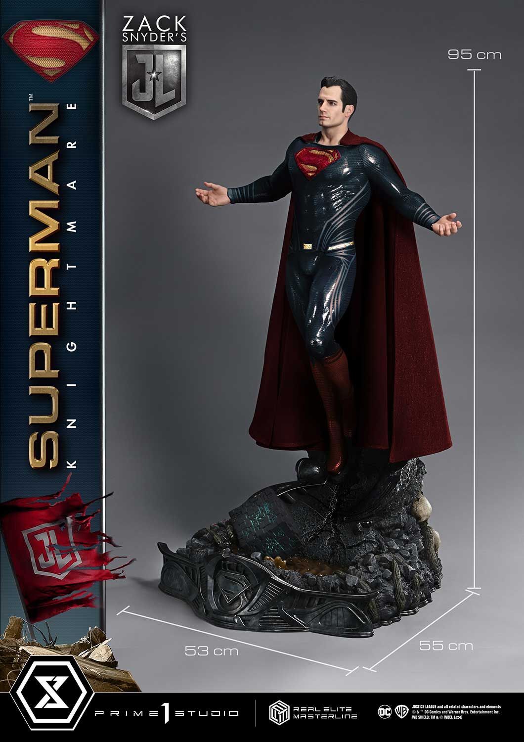 Zack Snyder's Justice League - Superman - Real Elite Masterline  (REMJL-02) - 1/3 - Knightmare Color Edition (Prime 1 Studio) photo 8