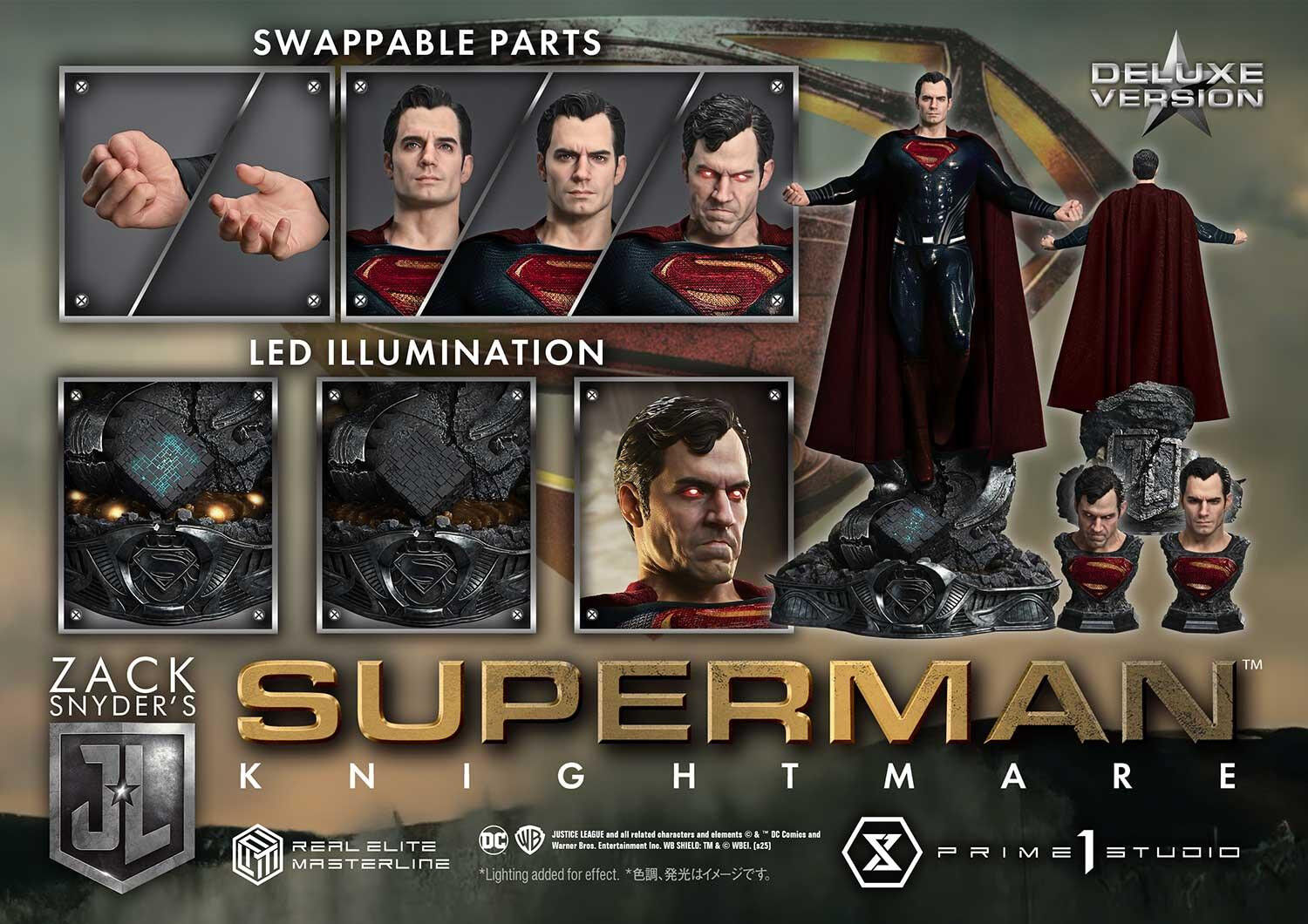 Zack Snyder's Justice League - Superman - Real Elite Masterline (REMJL-02DXS) - 1/3 - Knightmare Color Edition, DX Bonus Version (Prime 1 Studio) photo 17