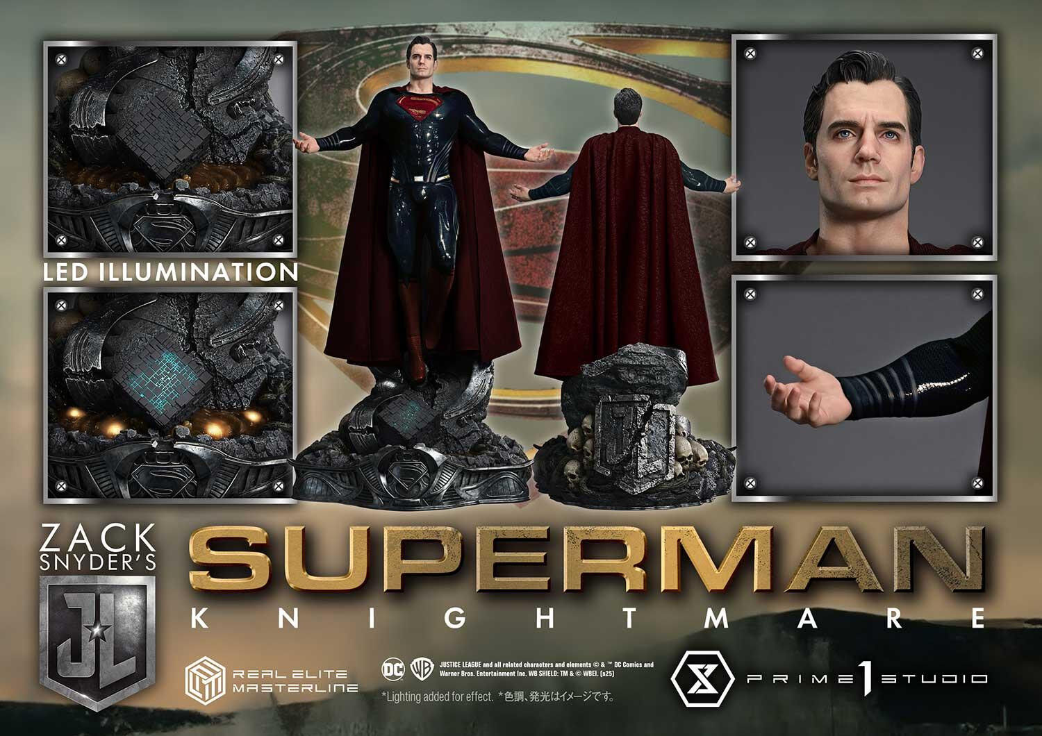 Zack Snyder's Justice League - Superman - Real Elite Masterline (REMJL-02DXS) - 1/3 - Knightmare Color Edition, DX Bonus Version (Prime 1 Studio) photo 27