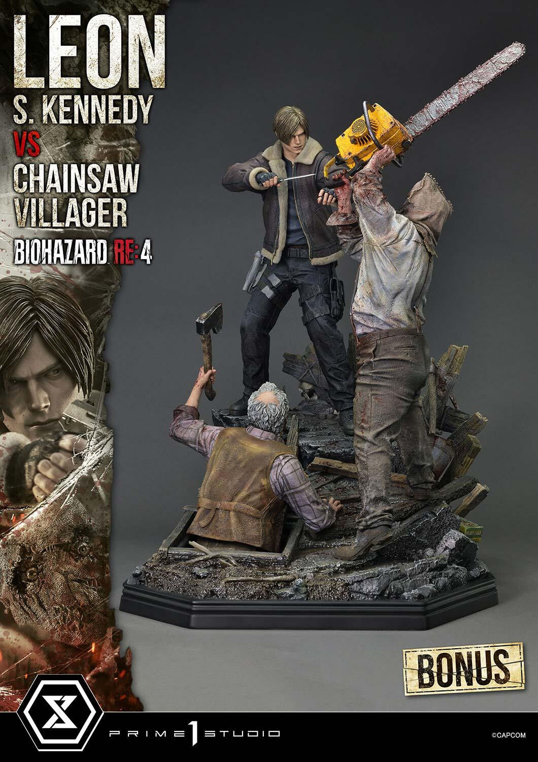 Biohazard Re:4 - Chainsaw Otoko - Leon S. Kennedy - Los Ganados - Ultimate Premium Masterline (UPMRE4-02S) - 1/4 - Bonus Version (Prime 1 Studio) photo 34