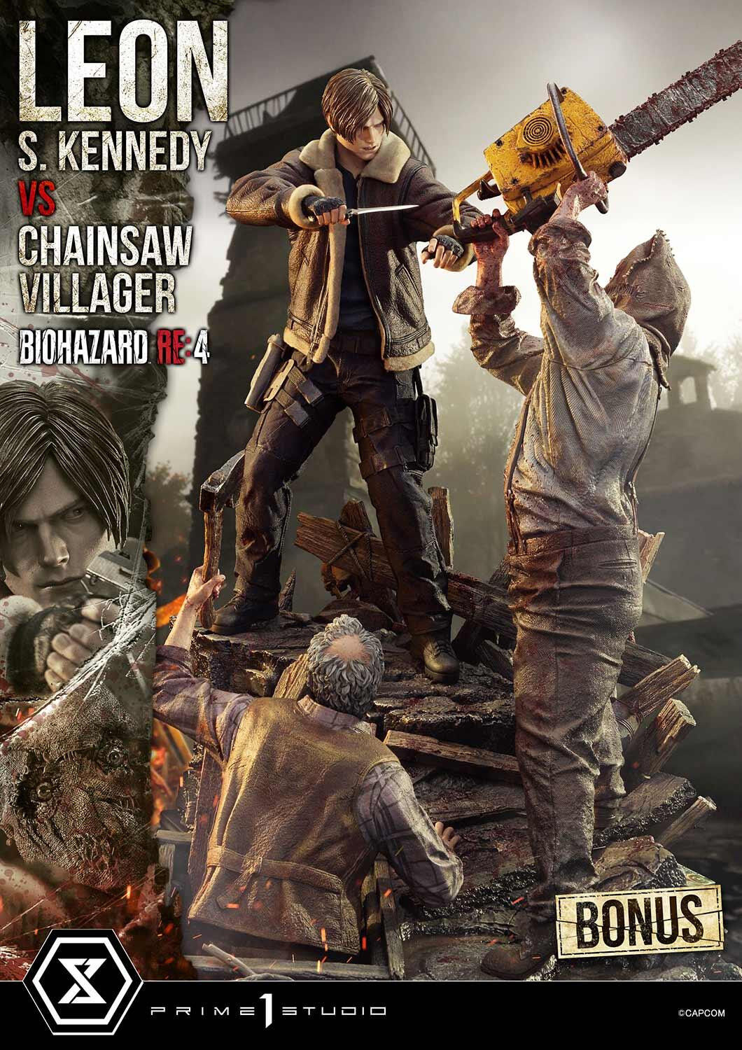 Biohazard Re:4 - Chainsaw Otoko - Leon S. Kennedy - Los Ganados - Ultimate Premium Masterline (UPMRE4-02S) - 1/4 - Bonus Version (Prime 1 Studio) photo 35