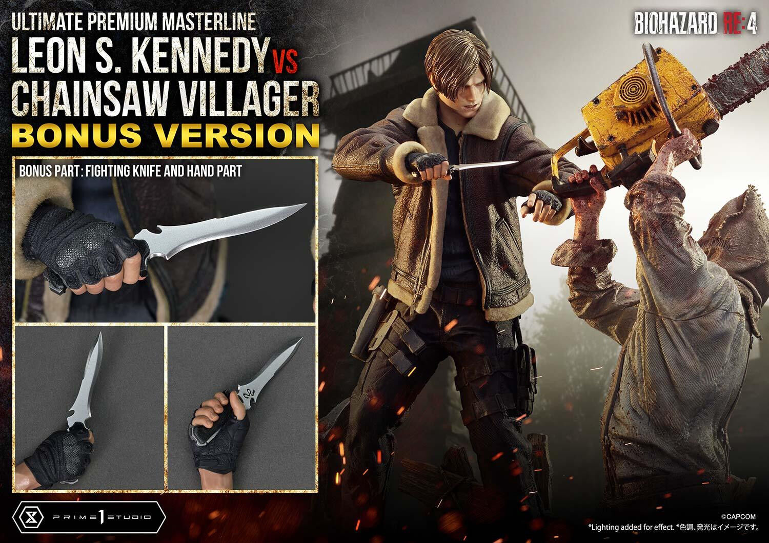 Biohazard Re:4 - Chainsaw Otoko - Leon S. Kennedy - Los Ganados - Ultimate Premium Masterline (UPMRE4-02S) - 1/4 - Bonus Version (Prime 1 Studio) photo 56