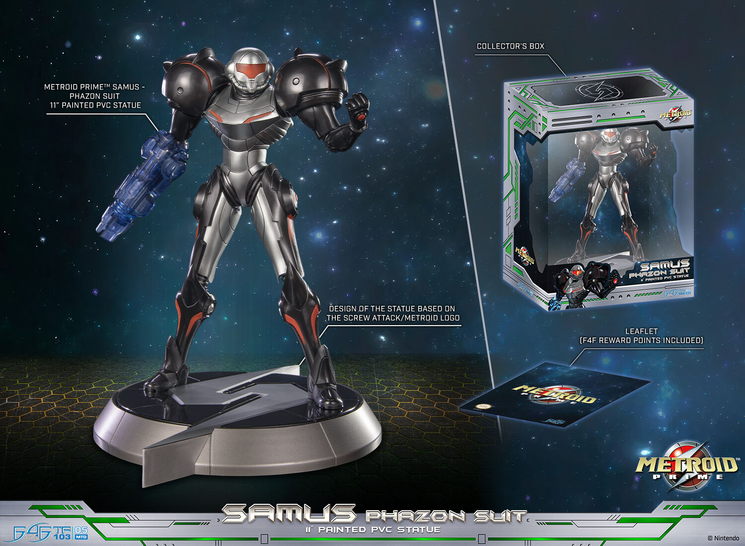 Metroid Prime - Samus Aran - True Form  (TF103|05MTD) - Phazon Suit (First 4 Figures) photo 8