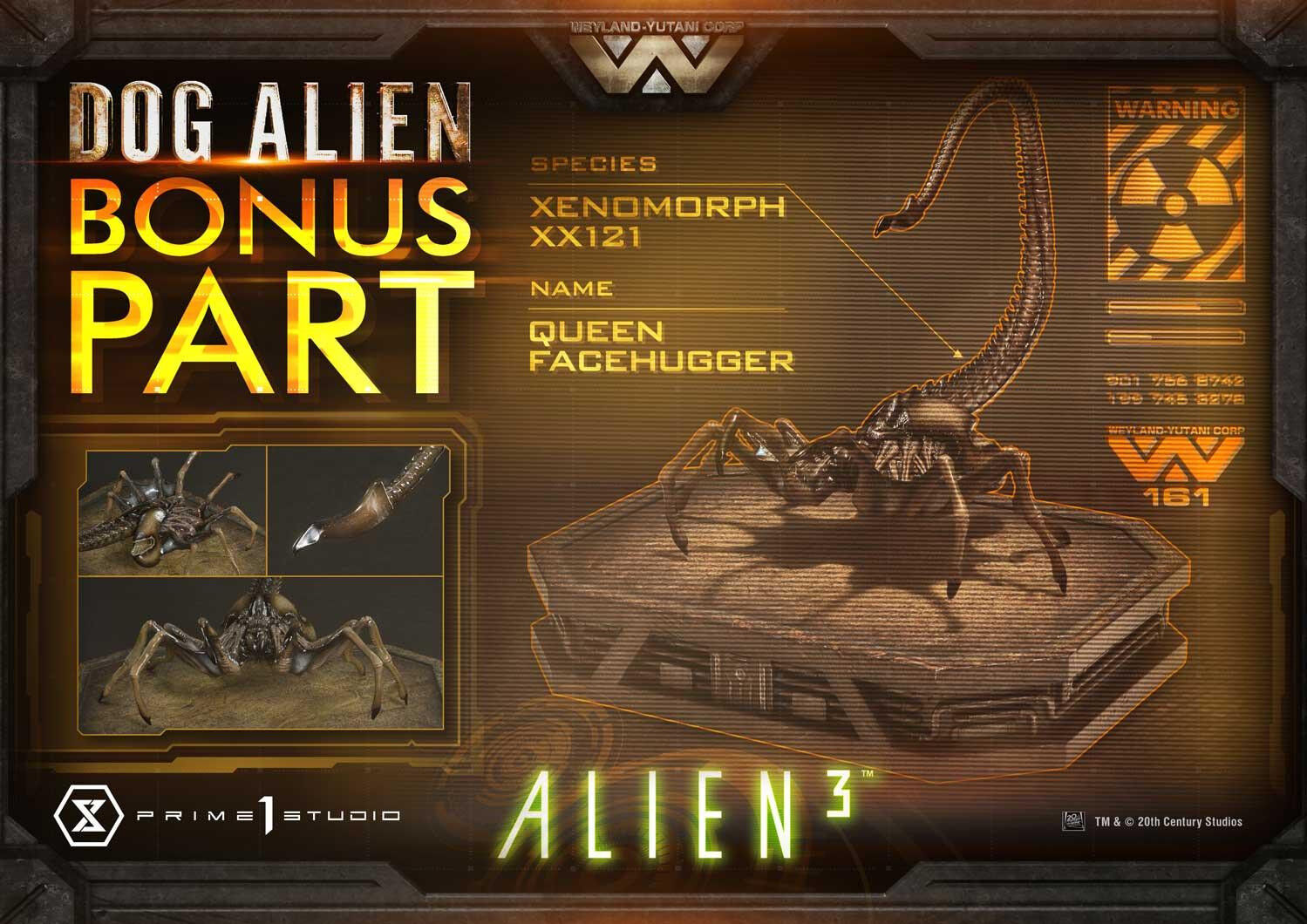 Alien 3 - Dog Alien - Queen Facehugger - Museum Masterline XL (MMXLAL-01DXS) - 1/3 - DX Bonus Version (Prime 1 Studio) photo 22