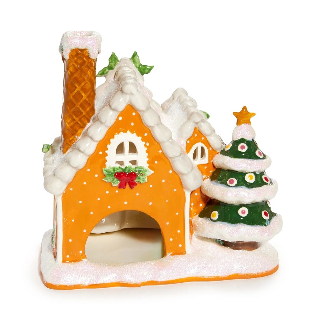 Hello Kitty and Friends - Badtz-Maru - Hasunoue Keroppi - Hello Kitty - Kuromi - My Melody - Pompompurin - Candle Holder - GingerBread Candle House (Blue Sky Clayworks) photo 4