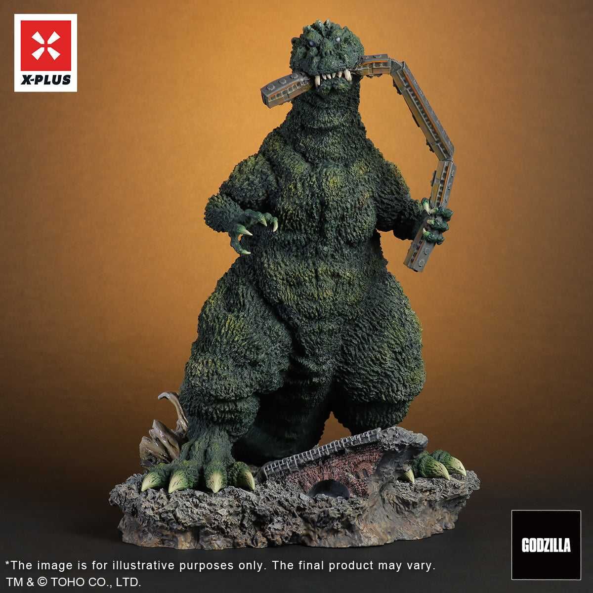 Gojira - Toho 30cm Series - Godzilla (1954) - (Train Biter) Lobby Card Color Ver. (Plex, X-Plus)