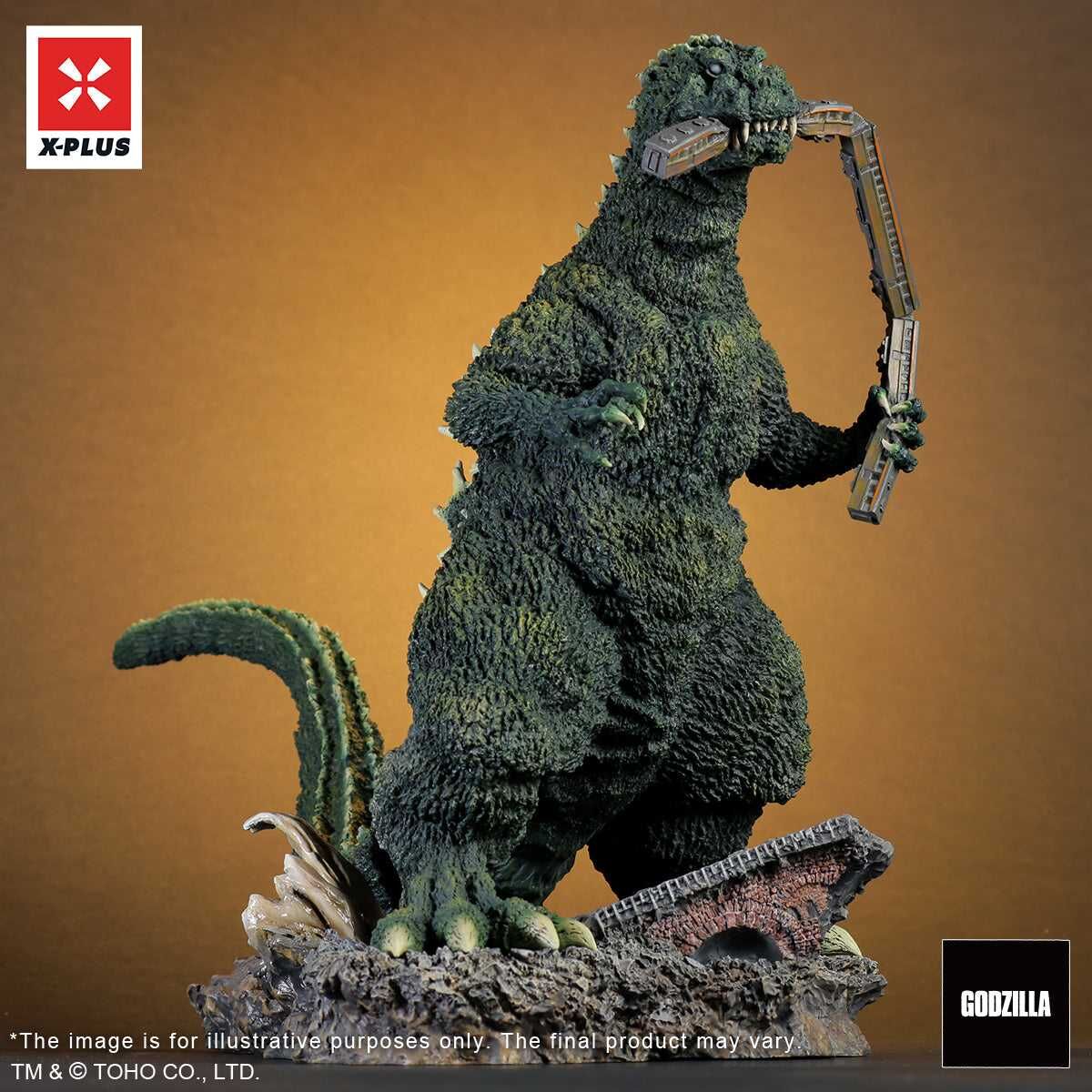 Gojira - Toho 30cm Series - Godzilla (1954) - (Train Biter) Lobby Card Color Ver. (Plex, X-Plus) photo 3