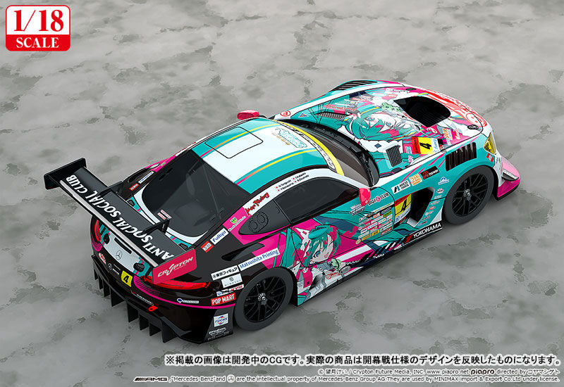 Good Smile Racing - Hatsune Miku - Itasha - 1/18 Hatsune Miku GT Project Good Smile Hatsune Miku AMG 2025 Season Opening Ver. - 1/18 (Good Smile Company, GOOD SMILE Racing) photo 2