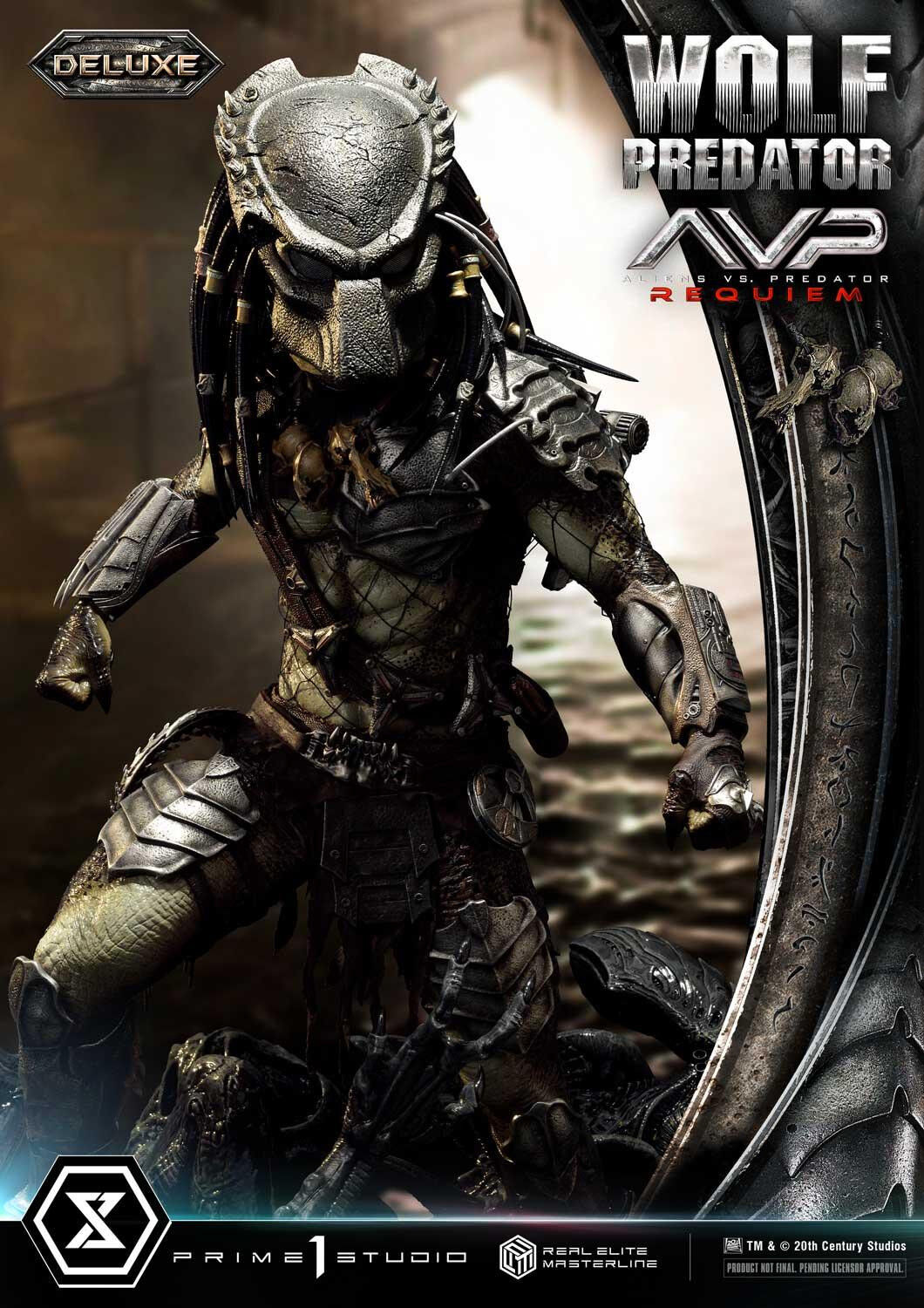 Aliens Vs Predator: Requiem - Alien Warrior - Wolf Predator - Real Elite Masterline  (REMAVP-01DX) - 1/3 - DX Version (Prime 1 Studio) photo 3