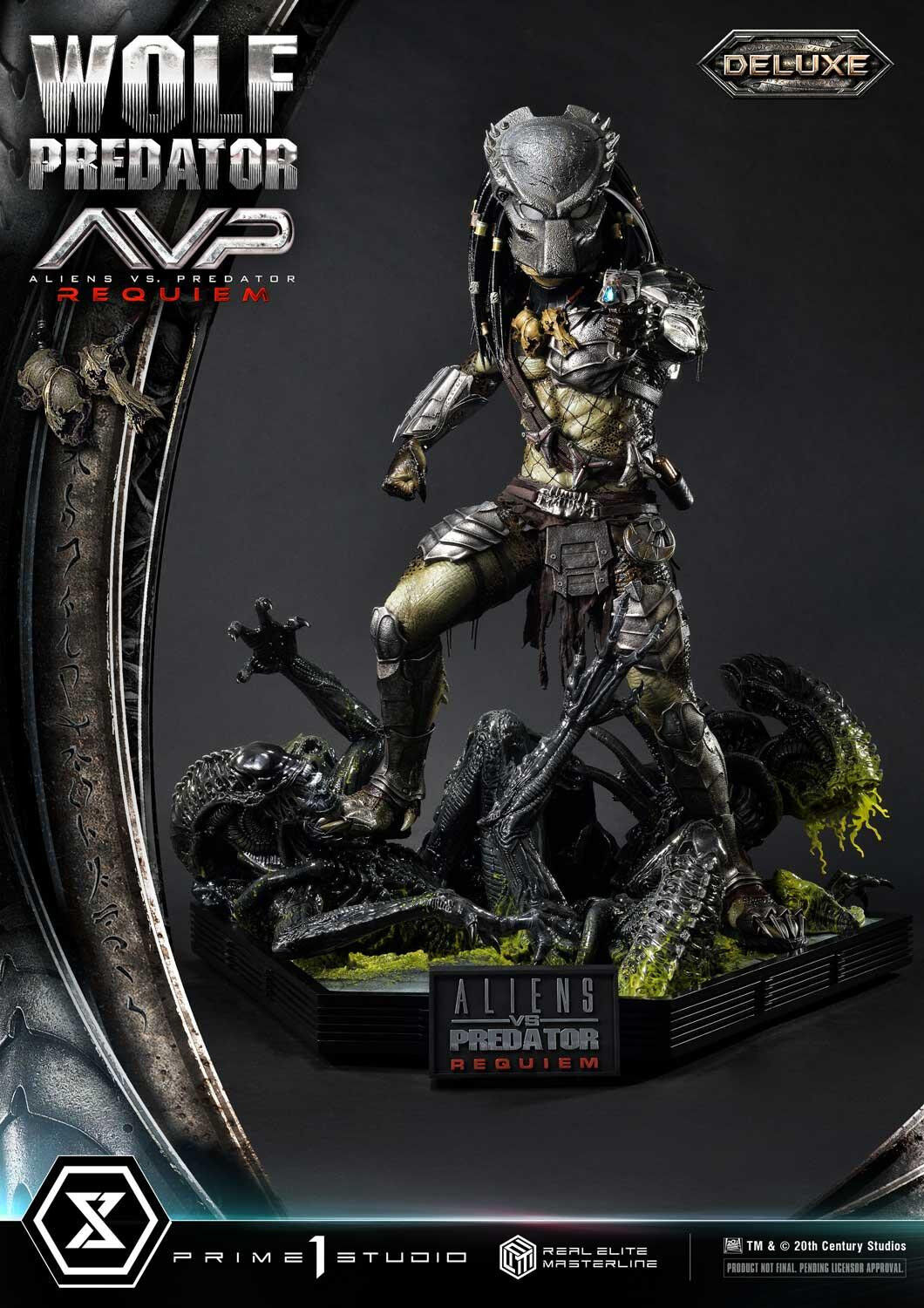 Aliens Vs Predator: Requiem - Alien Warrior - Wolf Predator - Real Elite Masterline  (REMAVP-01DX) - 1/3 - DX Version (Prime 1 Studio) photo 8