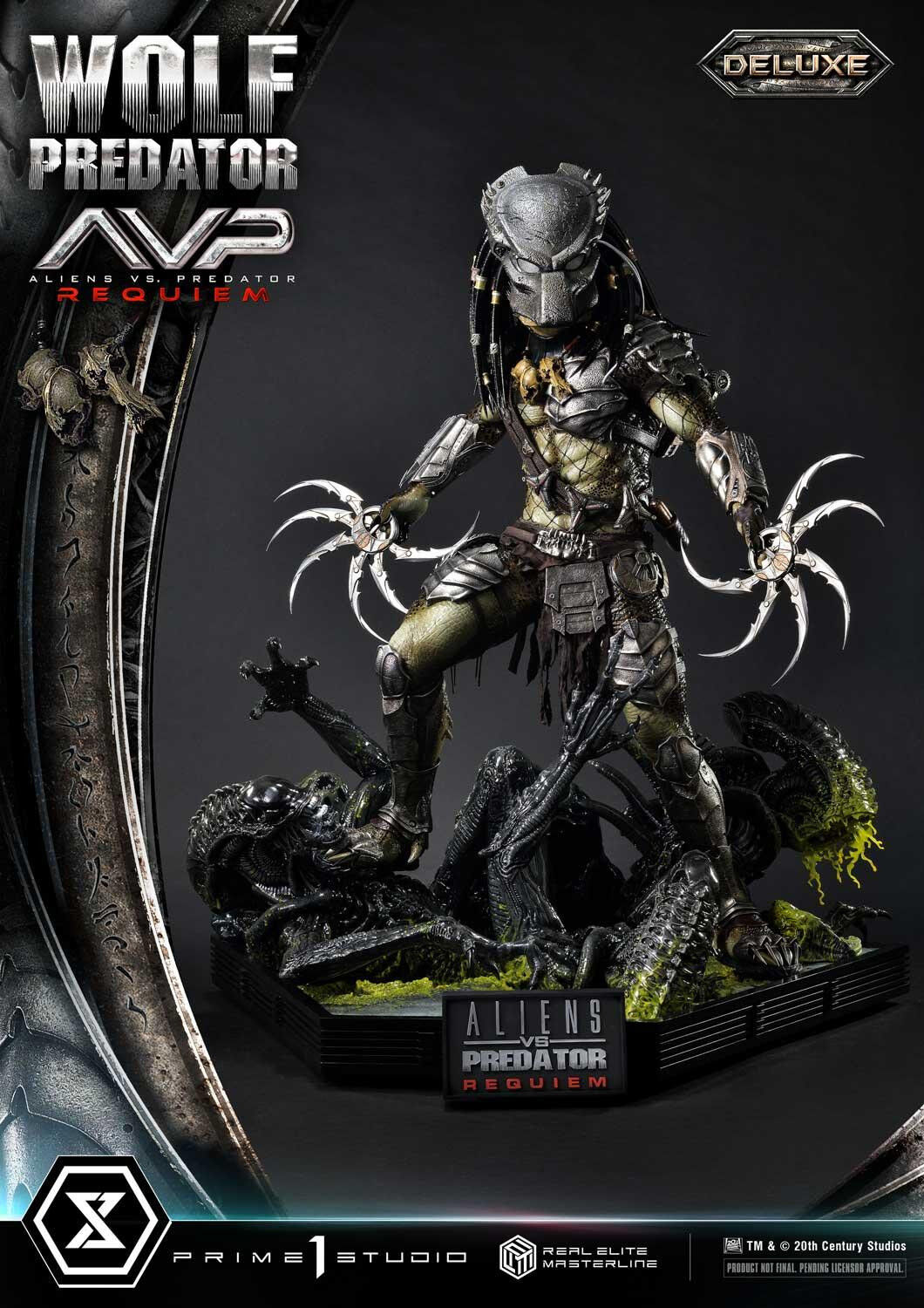 Aliens Vs Predator: Requiem - Alien Warrior - Wolf Predator - Real Elite Masterline  (REMAVP-01DX) - 1/3 - DX Version (Prime 1 Studio) photo 9