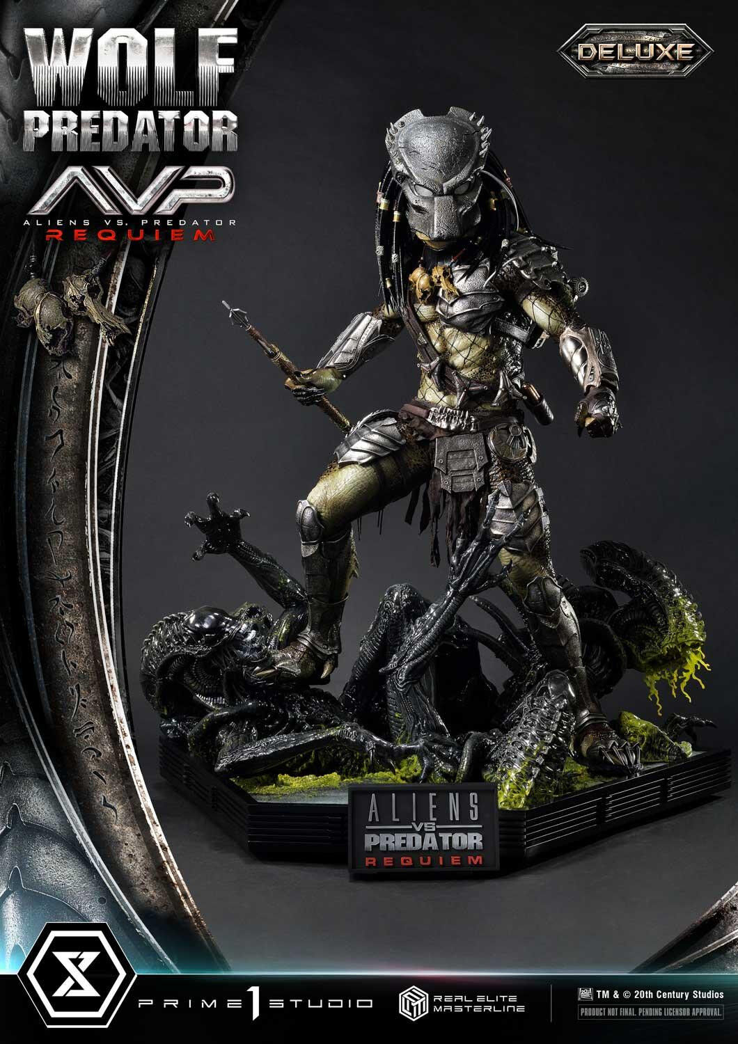 Aliens Vs Predator: Requiem - Alien Warrior - Wolf Predator - Real Elite Masterline  (REMAVP-01DX) - 1/3 - DX Version (Prime 1 Studio) photo 12