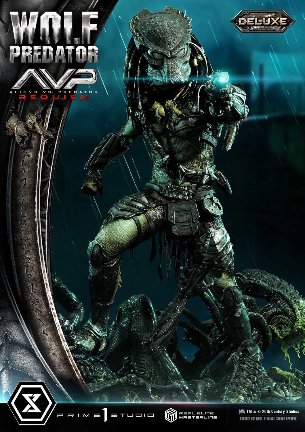 Aliens Vs Predator: Requiem - Alien Warrior - Wolf Predator - Real Elite Masterline  (REMAVP-01DX) - 1/3 - DX Version (Prime 1 Studio) photo 18