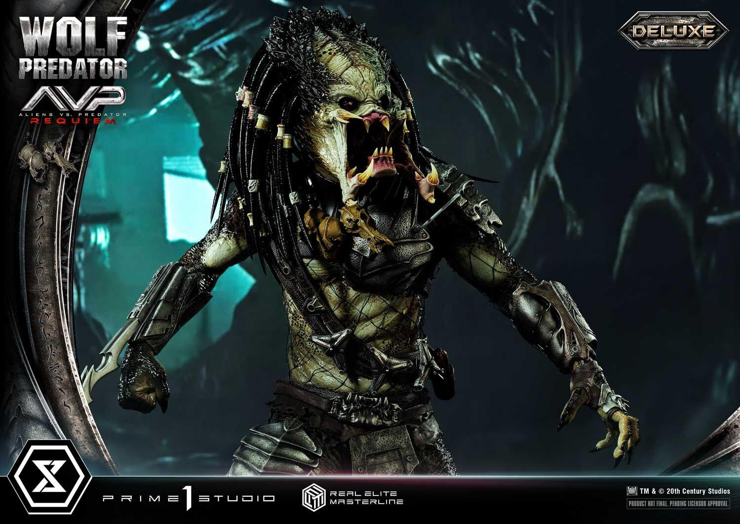 Aliens Vs Predator: Requiem - Alien Warrior - Wolf Predator - Real Elite Masterline  (REMAVP-01DX) - 1/3 - DX Version (Prime 1 Studio) photo 35