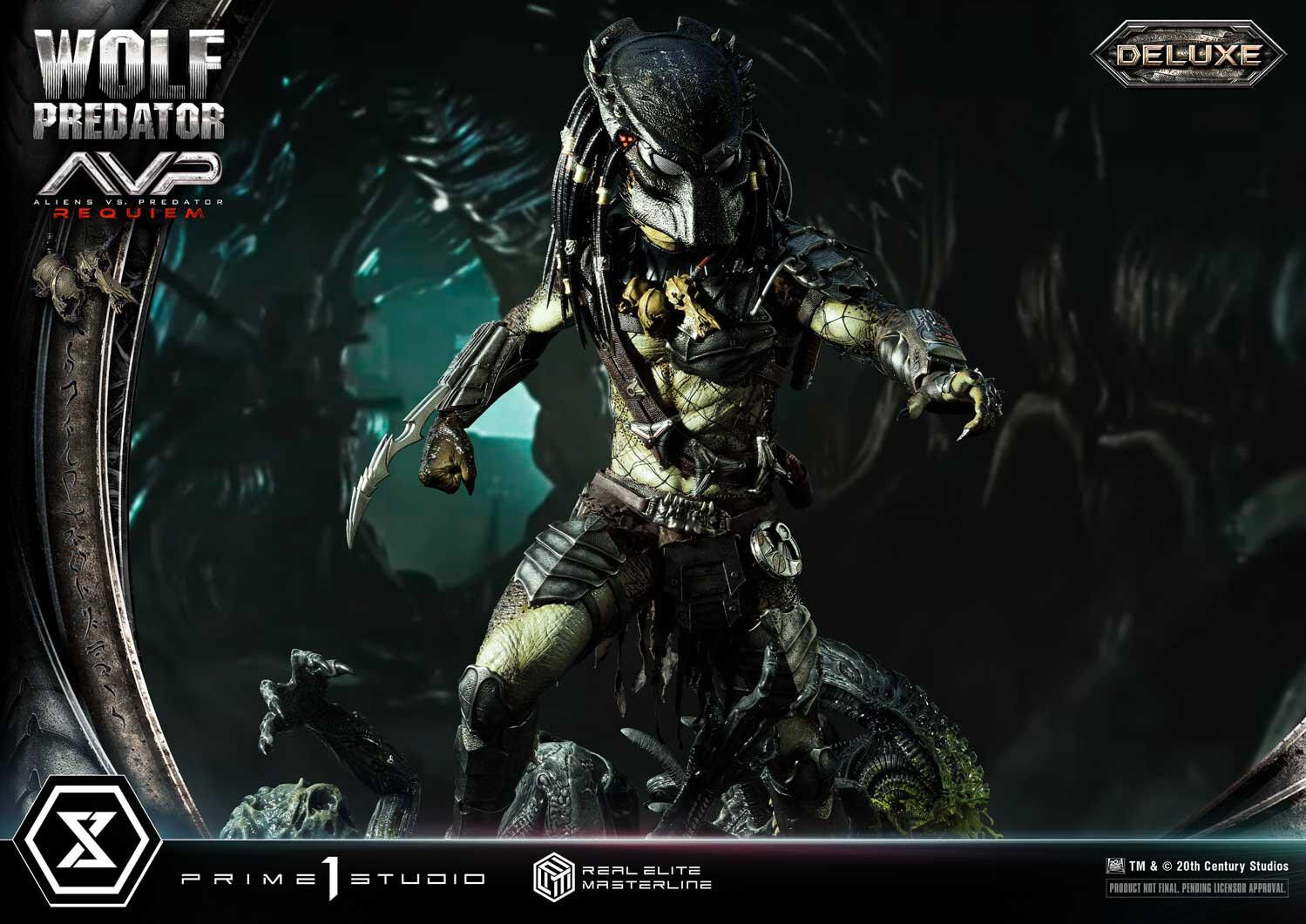 Aliens Vs Predator: Requiem - Alien Warrior - Wolf Predator - Real Elite Masterline  (REMAVP-01DX) - 1/3 - DX Version (Prime 1 Studio) photo 42