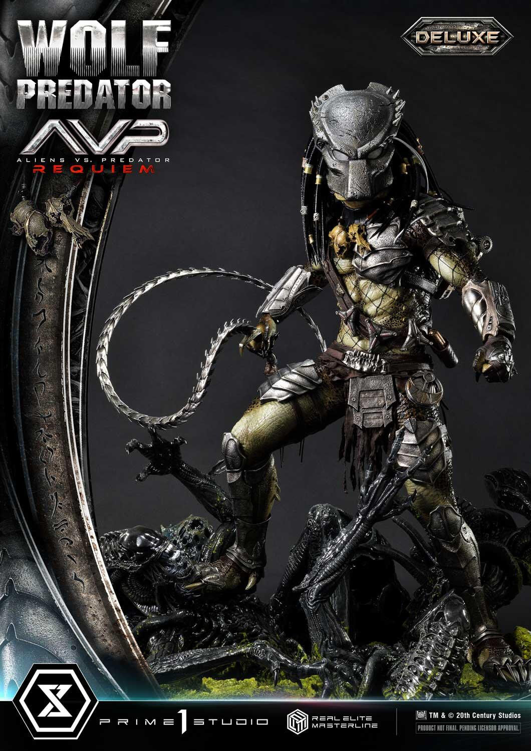 Aliens Vs Predator: Requiem - Alien Warrior - Wolf Predator - Real Elite Masterline  (REMAVP-01DX) - 1/3 - DX Version (Prime 1 Studio) photo 46
