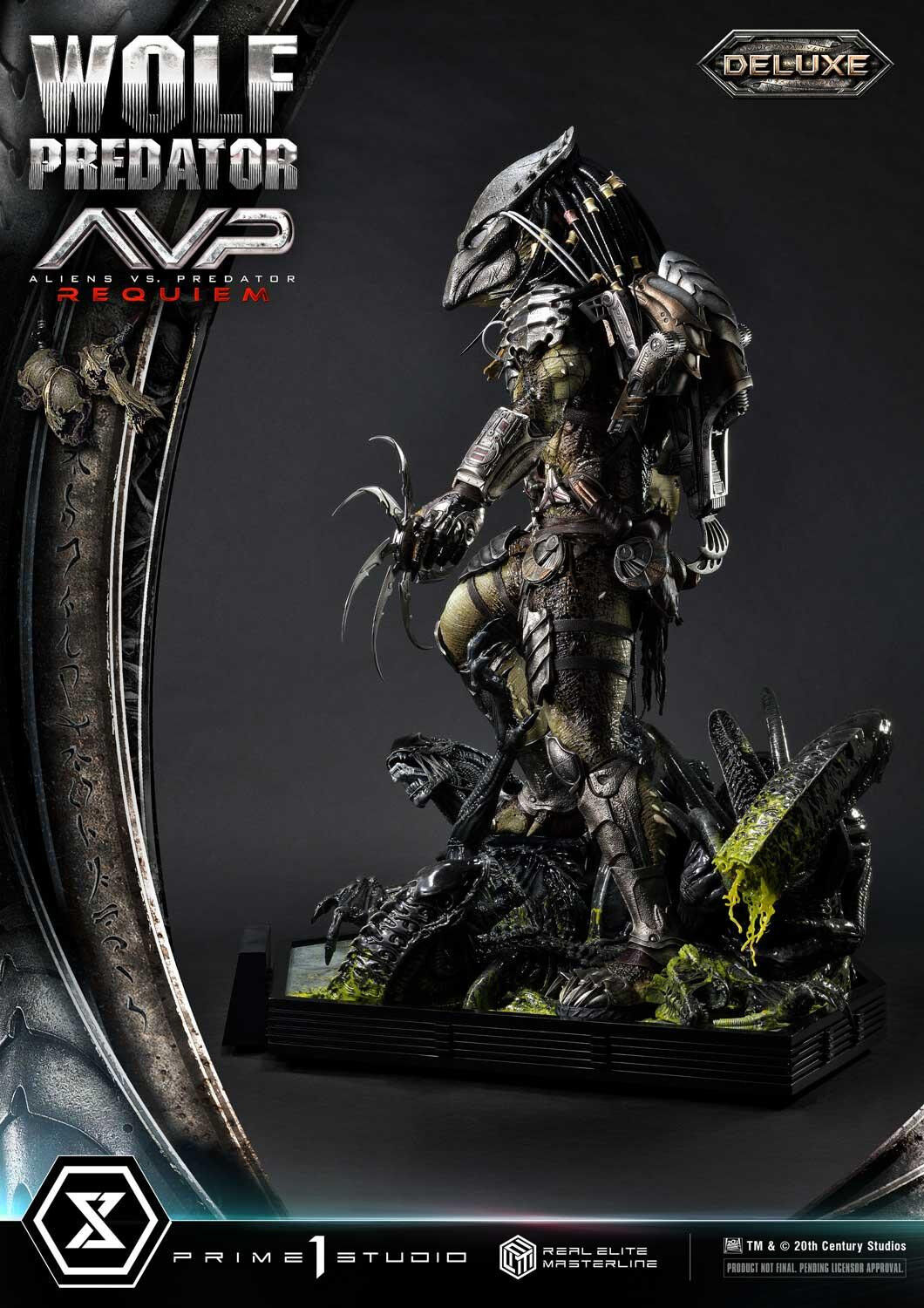 Aliens Vs Predator: Requiem - Alien Warrior - Wolf Predator - Real Elite Masterline  (REMAVP-01DX) - 1/3 - DX Version (Prime 1 Studio) photo 48