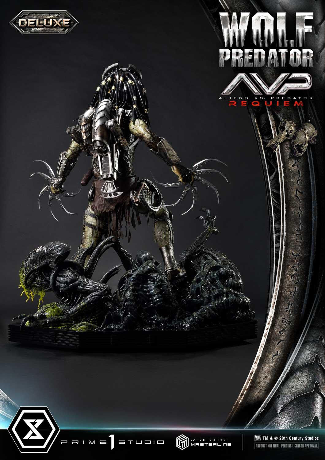 Aliens Vs Predator: Requiem - Alien Warrior - Wolf Predator - Real Elite Masterline  (REMAVP-01DX) - 1/3 - DX Version (Prime 1 Studio) photo 49