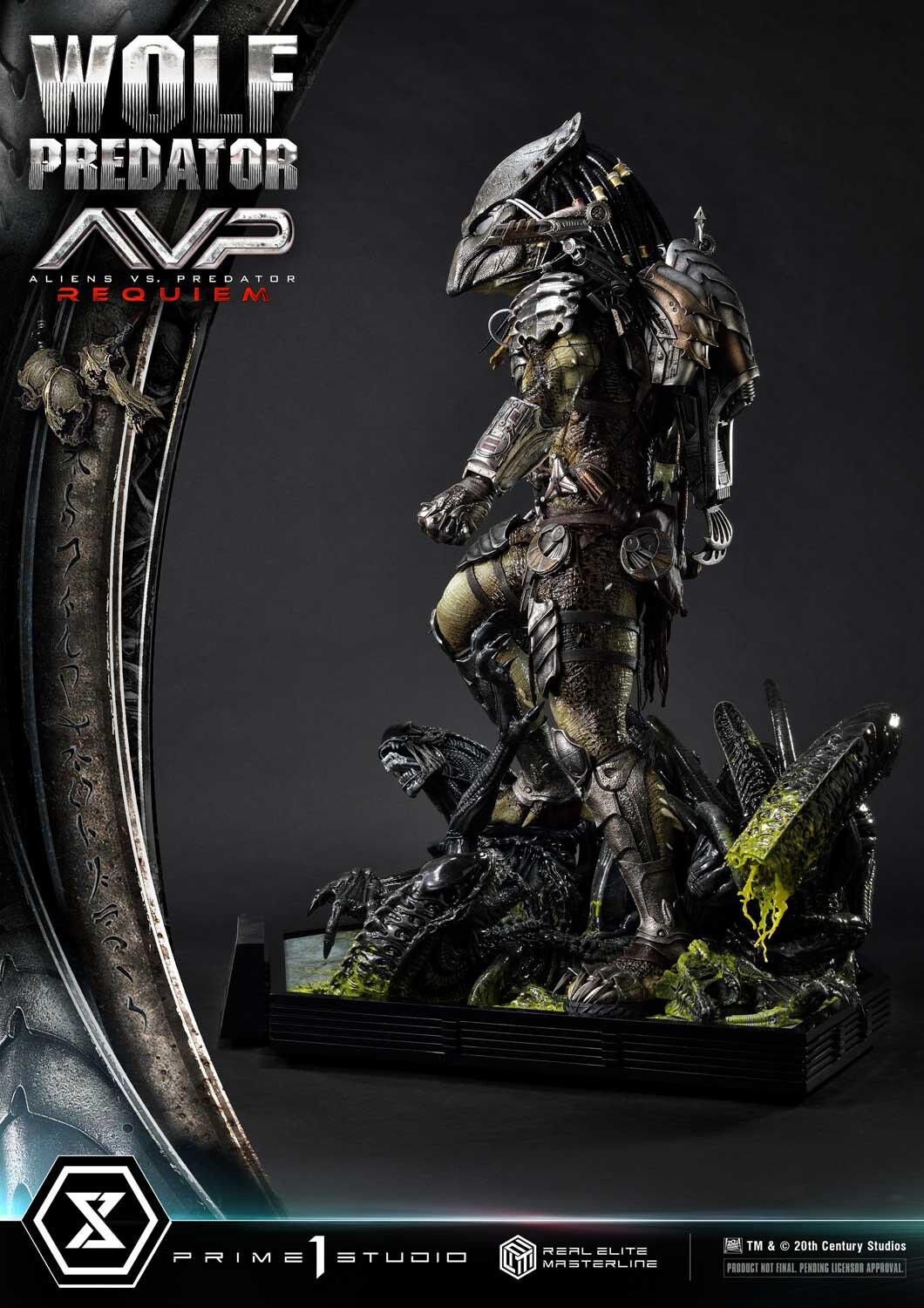 Aliens Vs Predator: Requiem - Alien Warrior - Wolf Predator - Real Elite Masterline  (REMAVP-01DX) - 1/3 - DX Version (Prime 1 Studio) photo 75